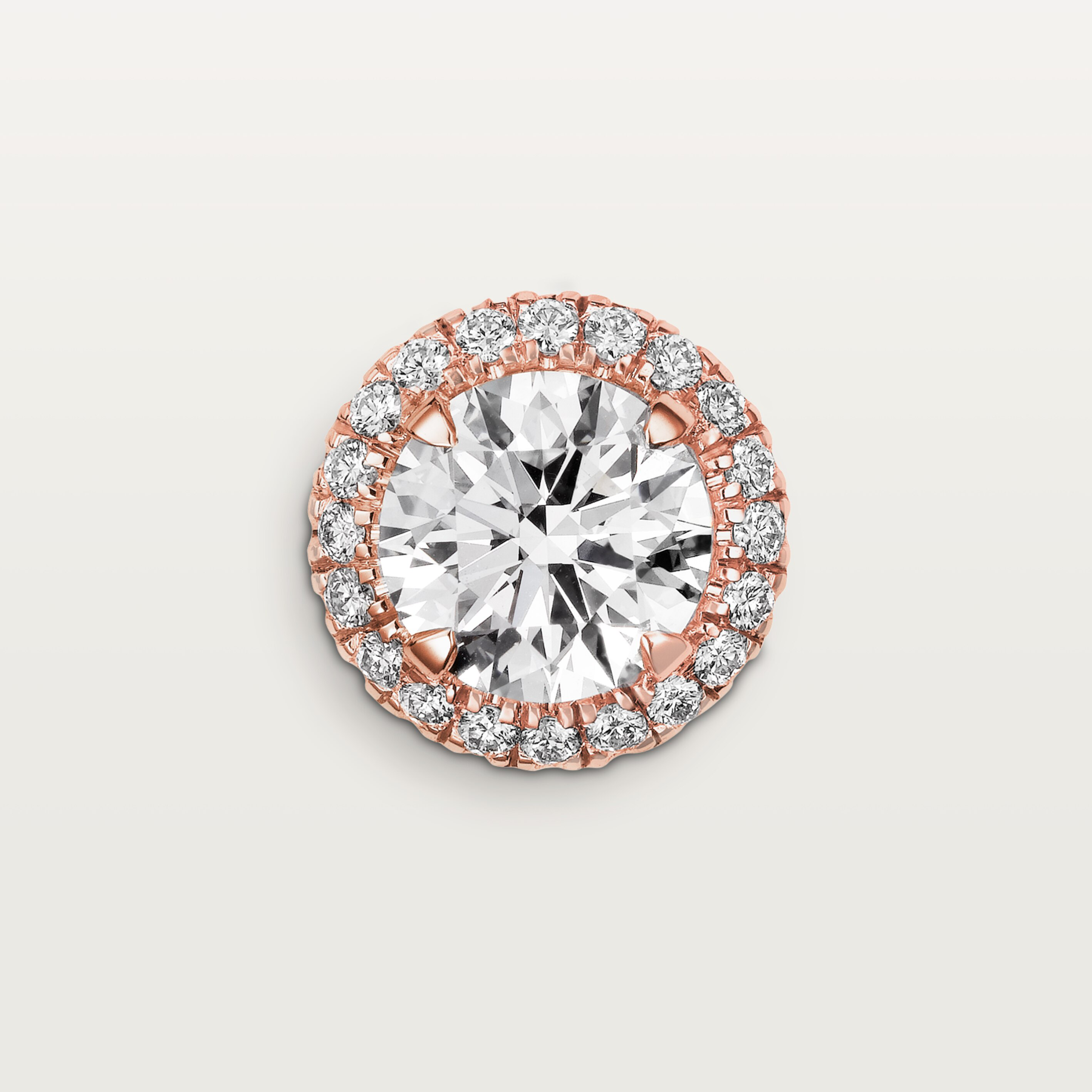 Cartier Destin&eacute;e stud earrings, 2 brilliant-cut diamonds, paved