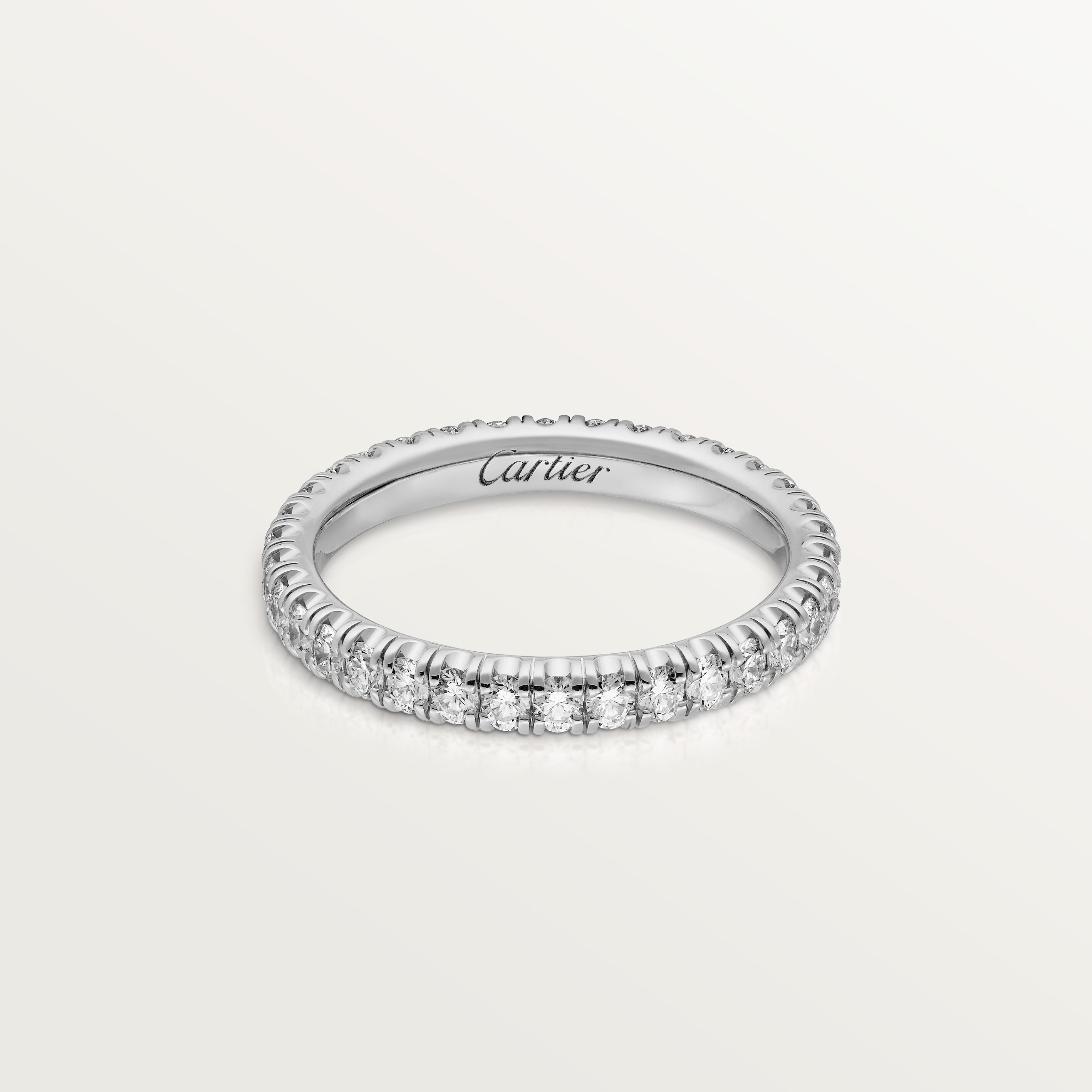 Etincelle de Cartier wedding band, 2 mm width, paved