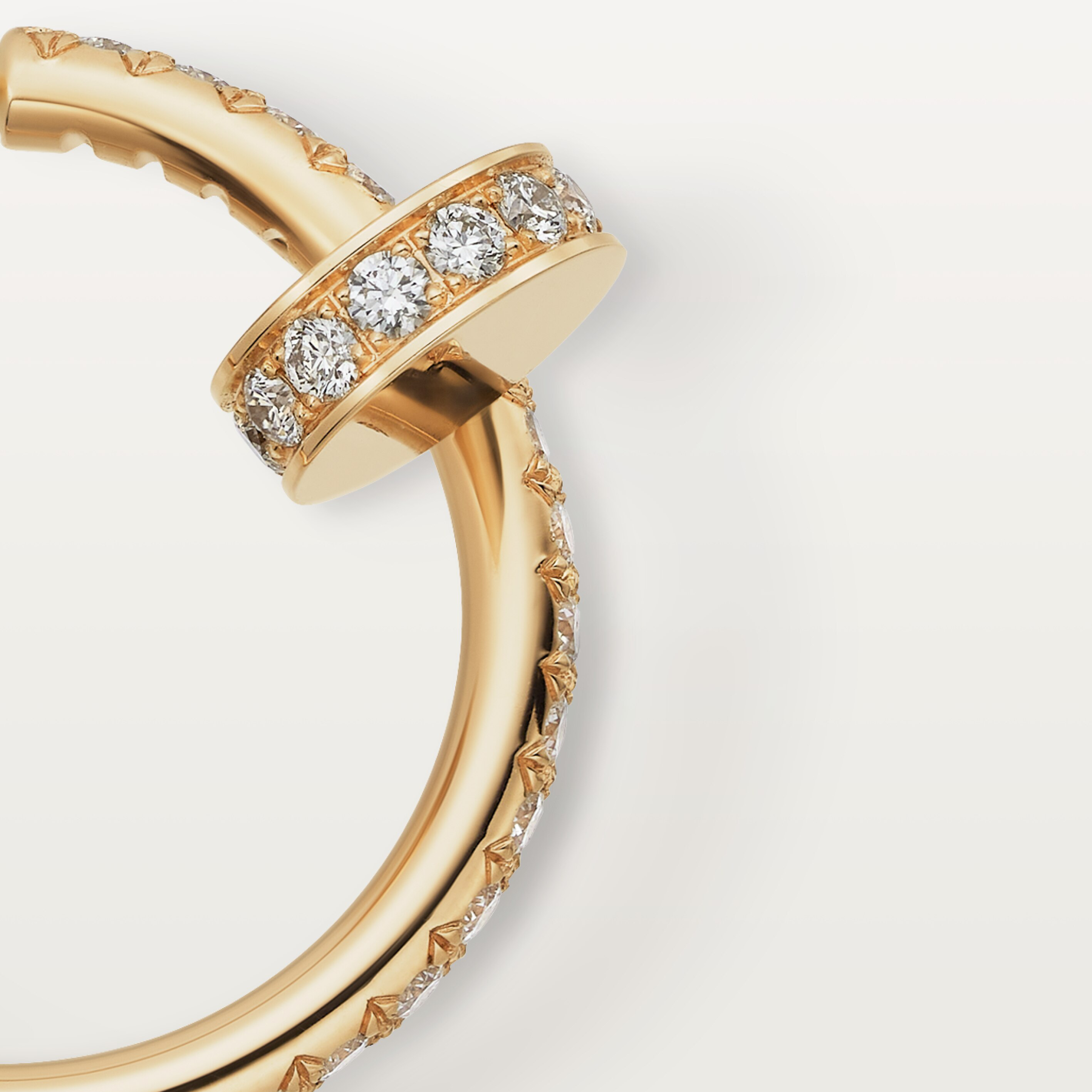 Juste un Clou hoop earrings, small model, paved