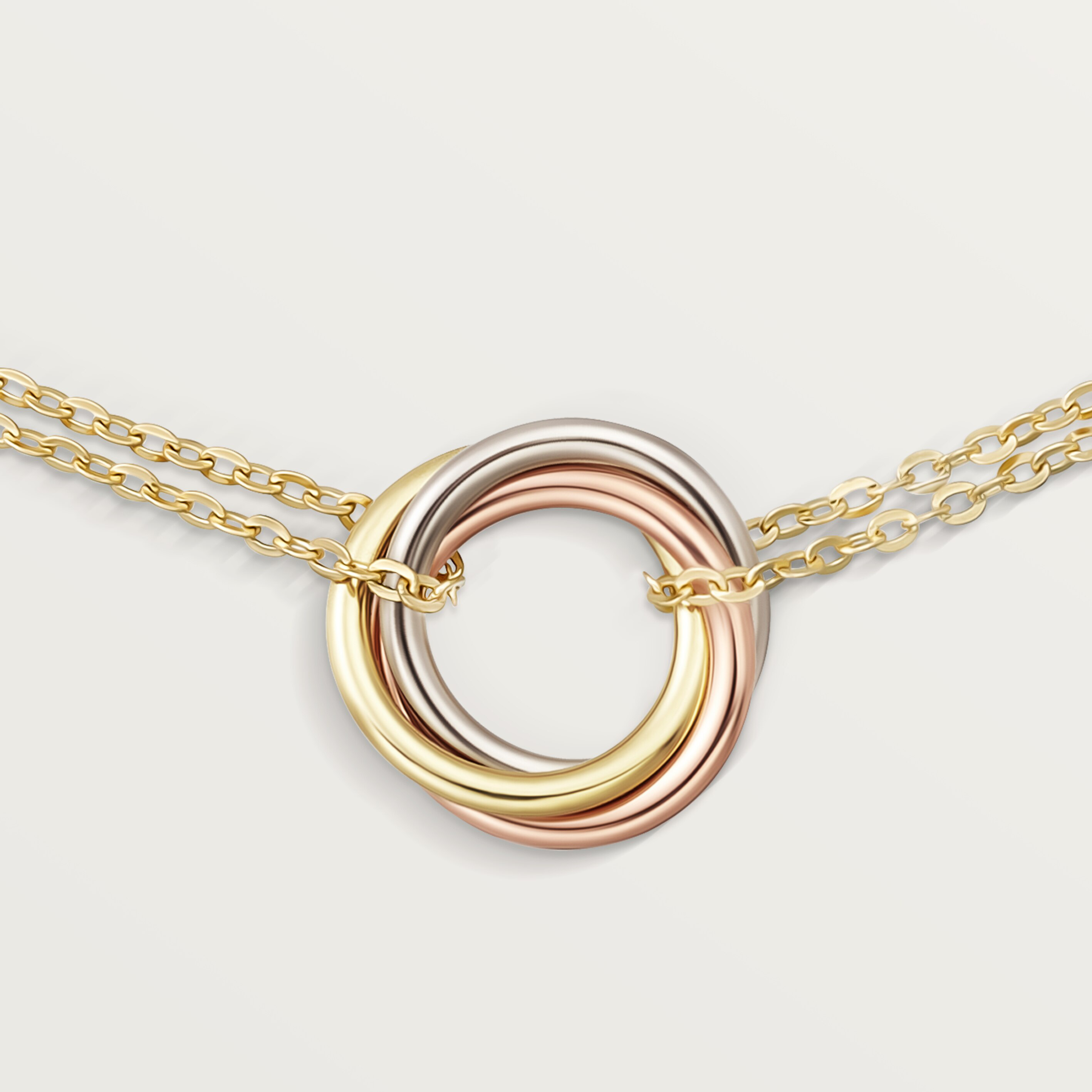 Trinity bracelet, on chain 