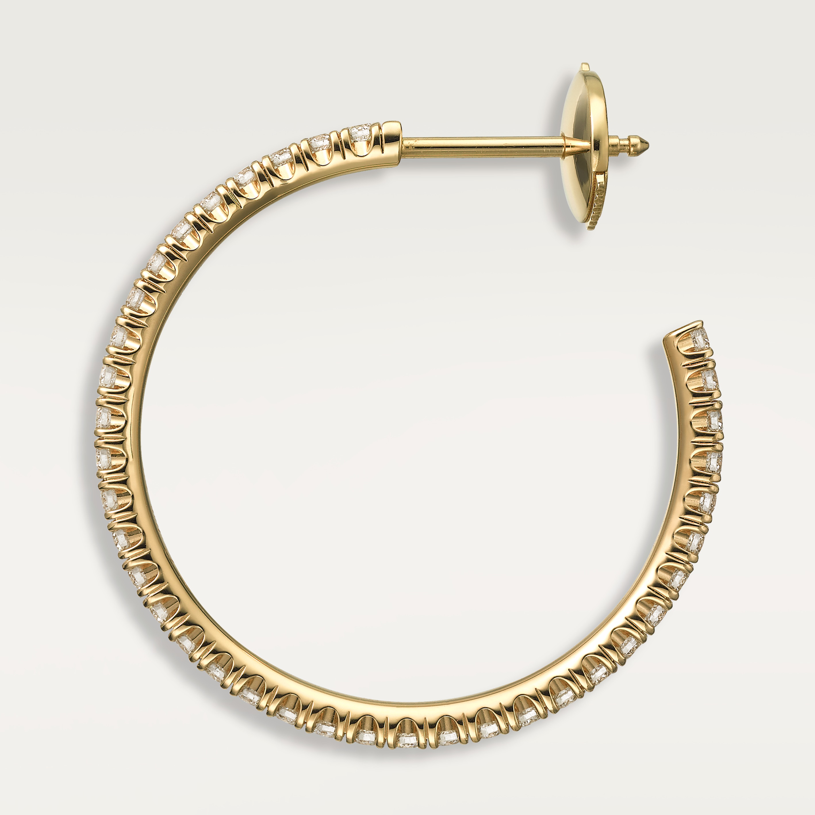 Etincelle de Cartier hoop earrings, medium model, paved