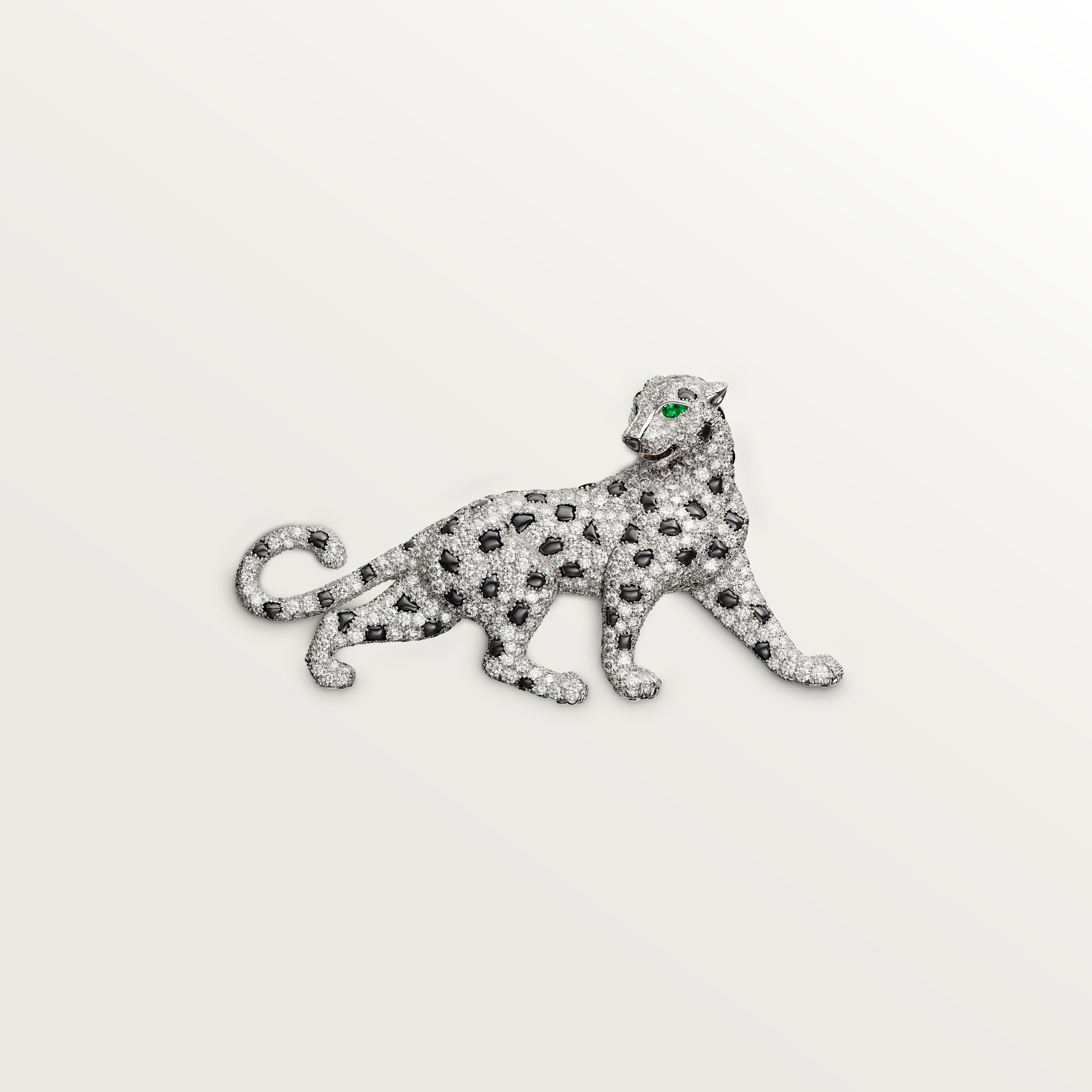 Panth&egrave;re de Cartier brooch, emerald, paved