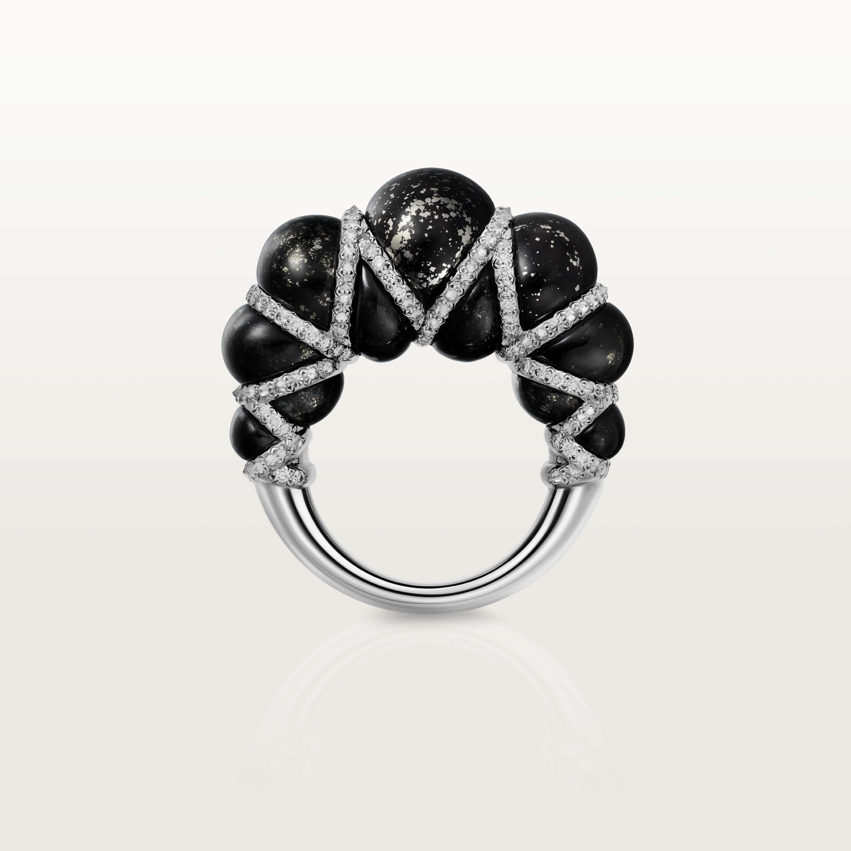 Cartier Libre Tressage ring, metaquartzite, diamonds