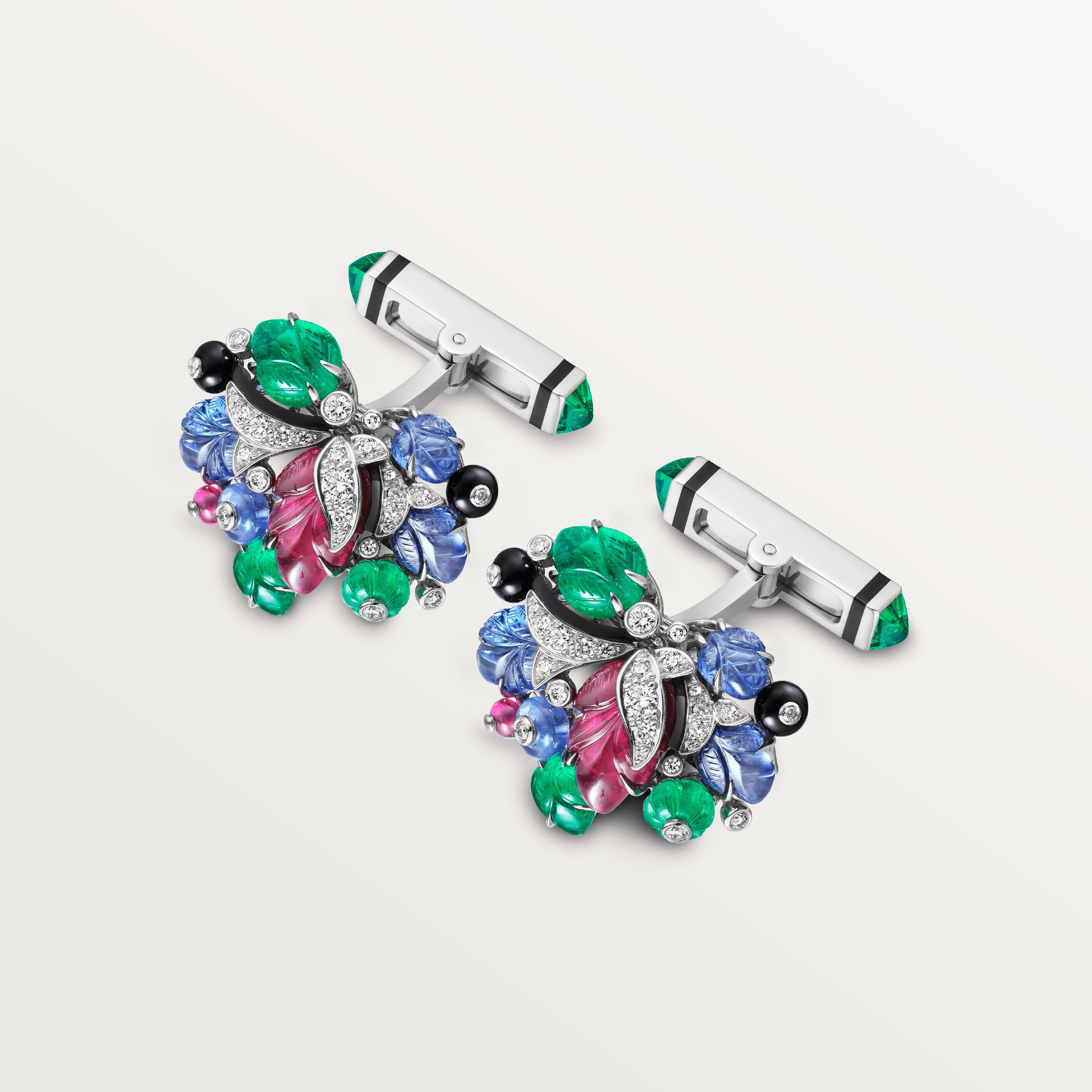 Tutti Frutti cufflinks and tie pin set