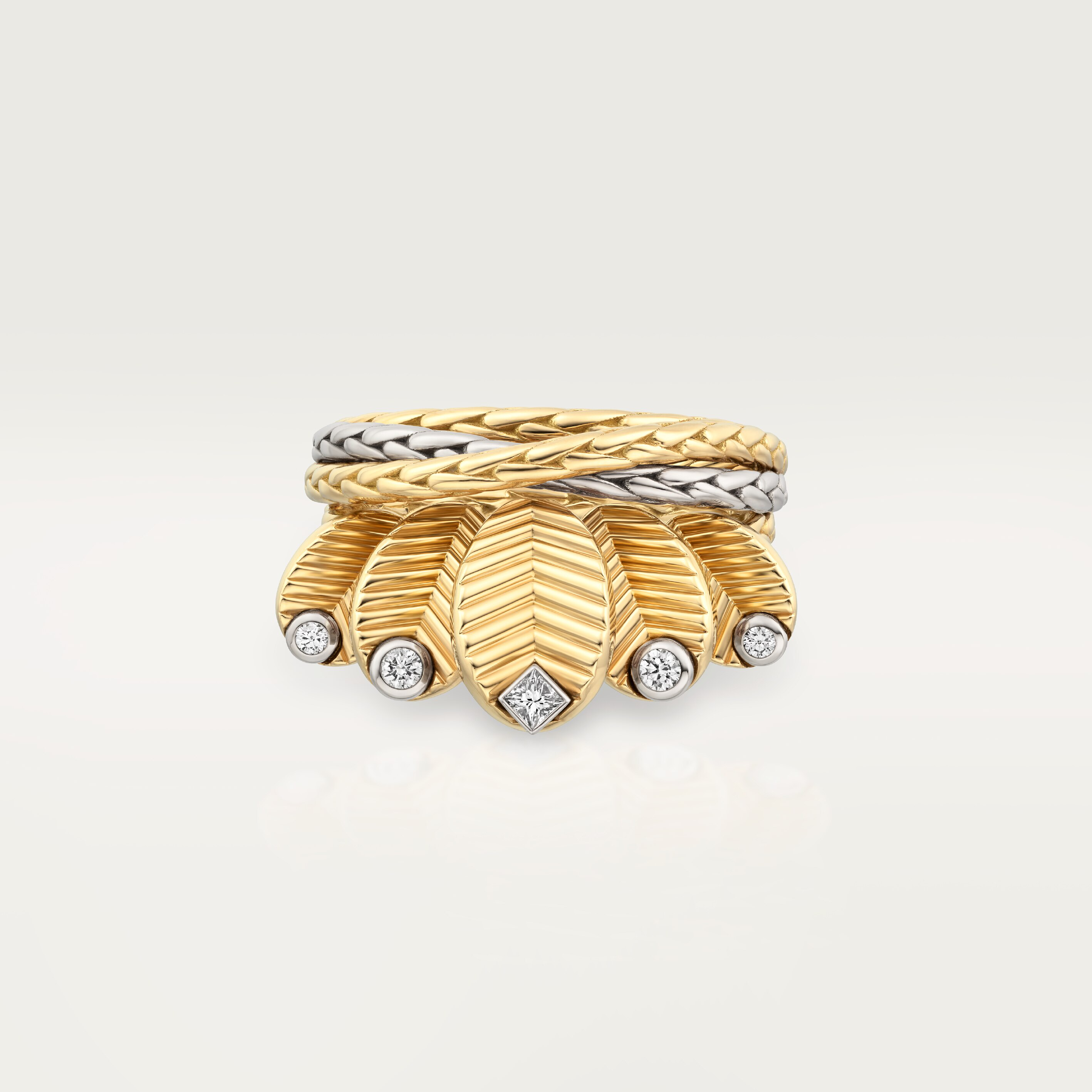 Grain de Caf&eacute; ring, diamonds, image 8