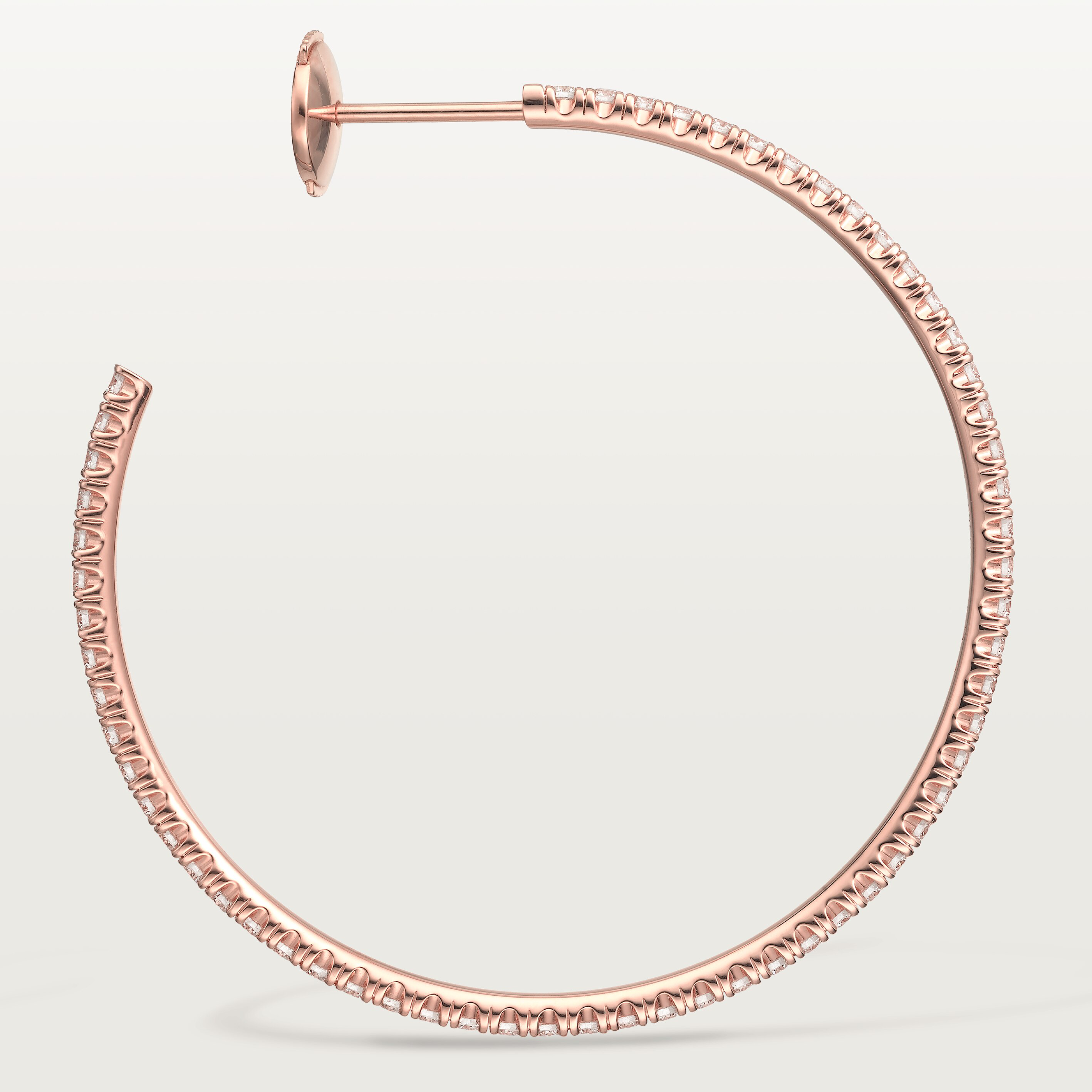 Etincelle de Cartier hoop earrings, large model, paved