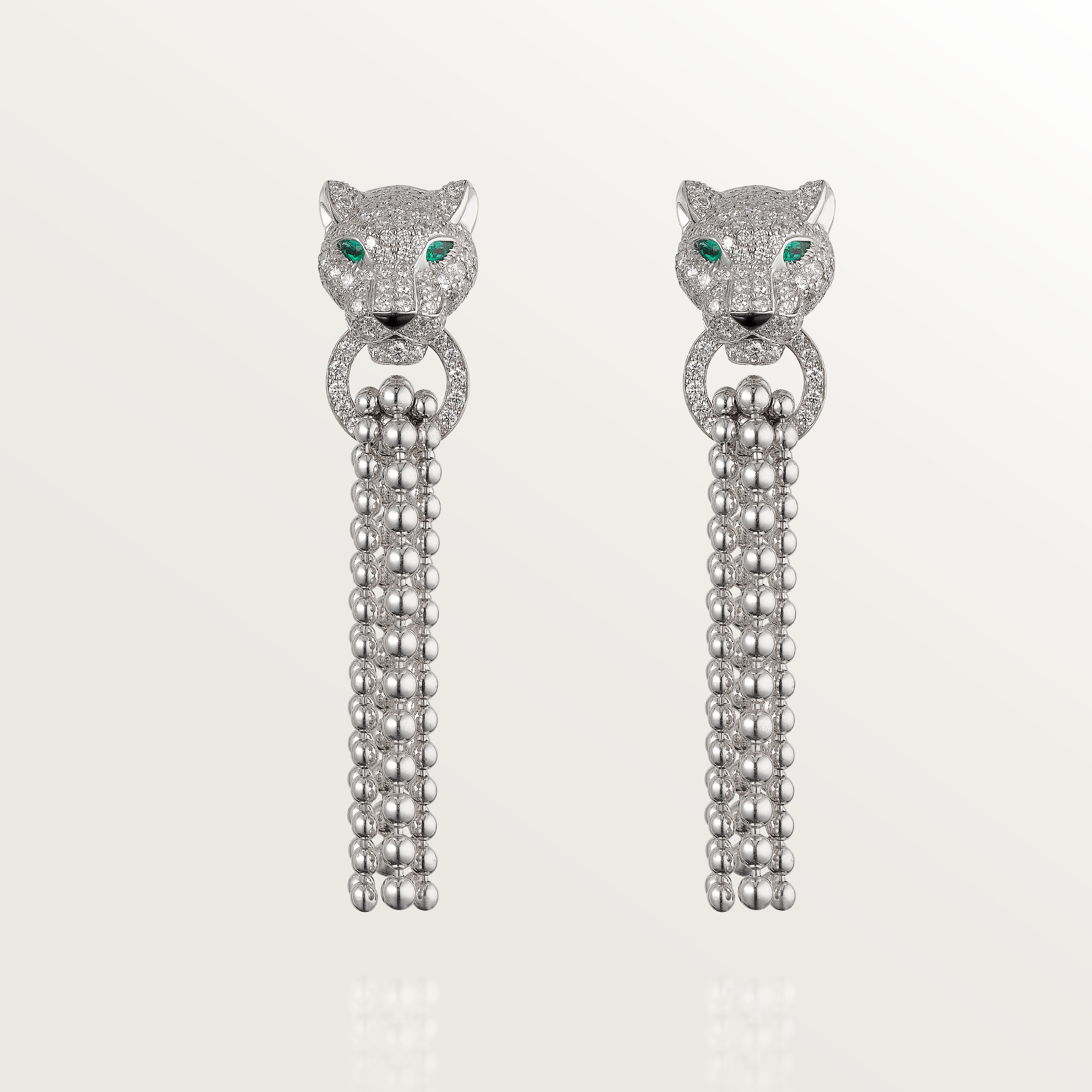 Panth&egrave;re de Cartier earrings, half-paved
