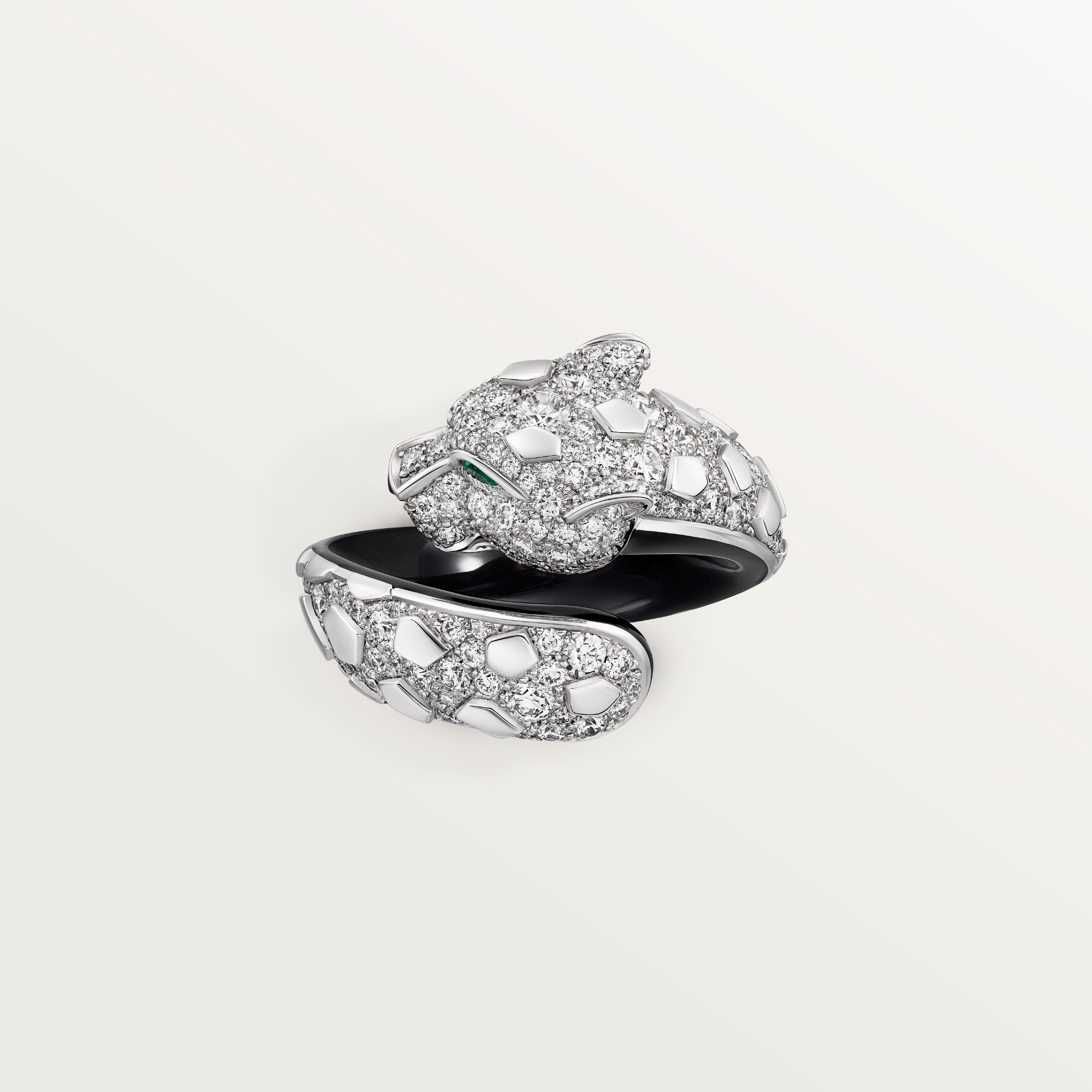 Panth&egrave;re de Cartier ring, black lacquer, paved, image 7
