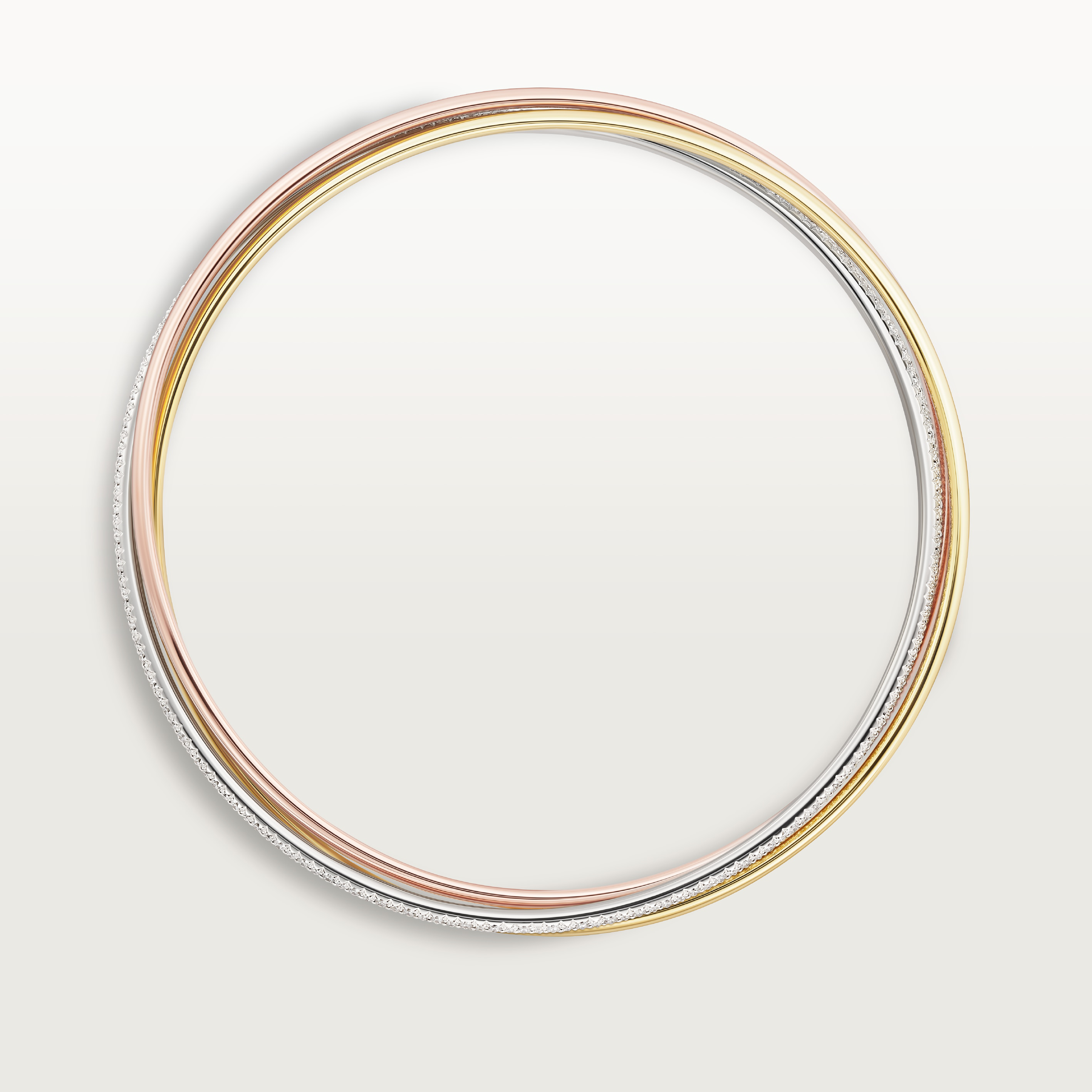 Trinity bracelet, small model, half-paved, image 6