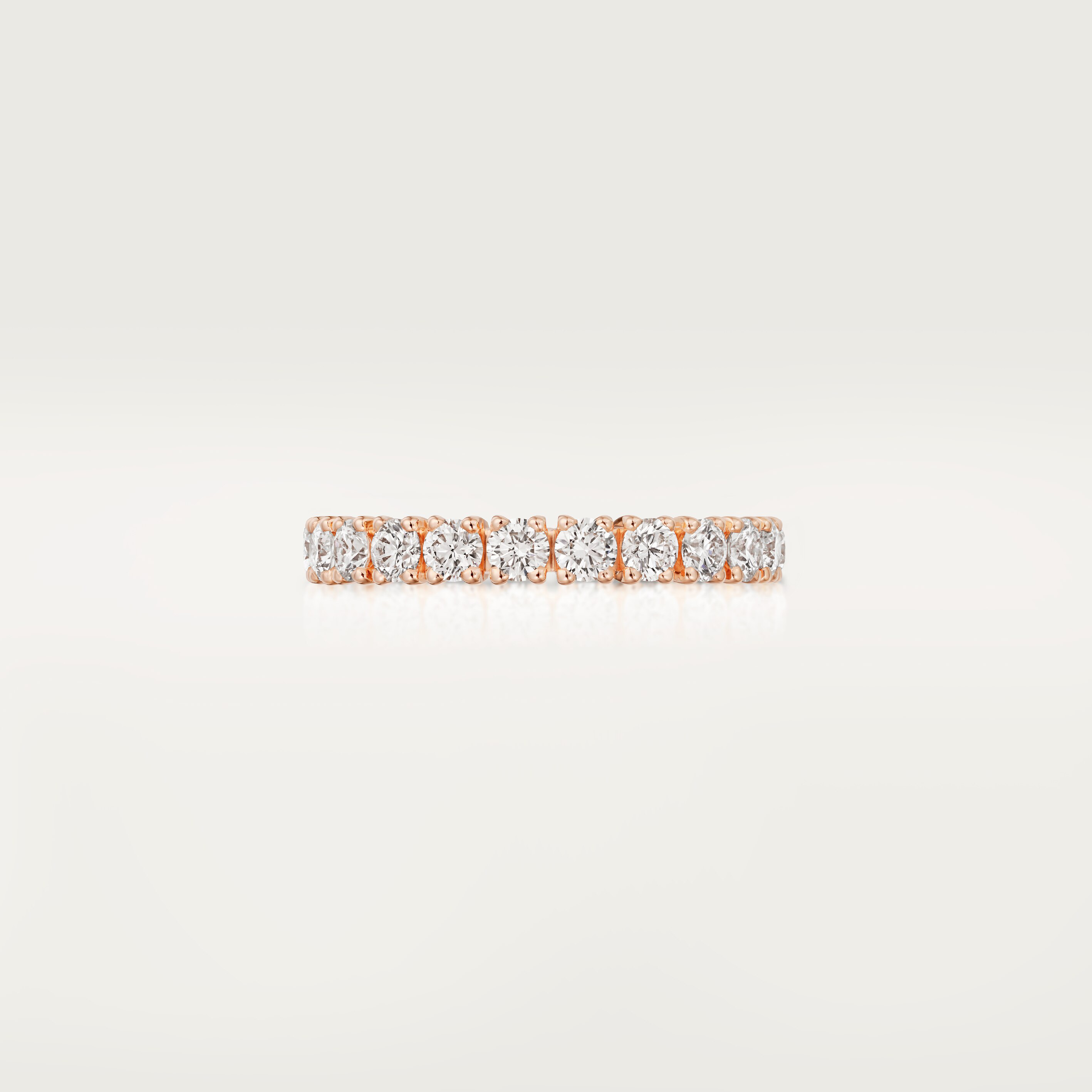 Cartier Destin&eacute;e wedding band, 3.3 mm width, paved , image 6