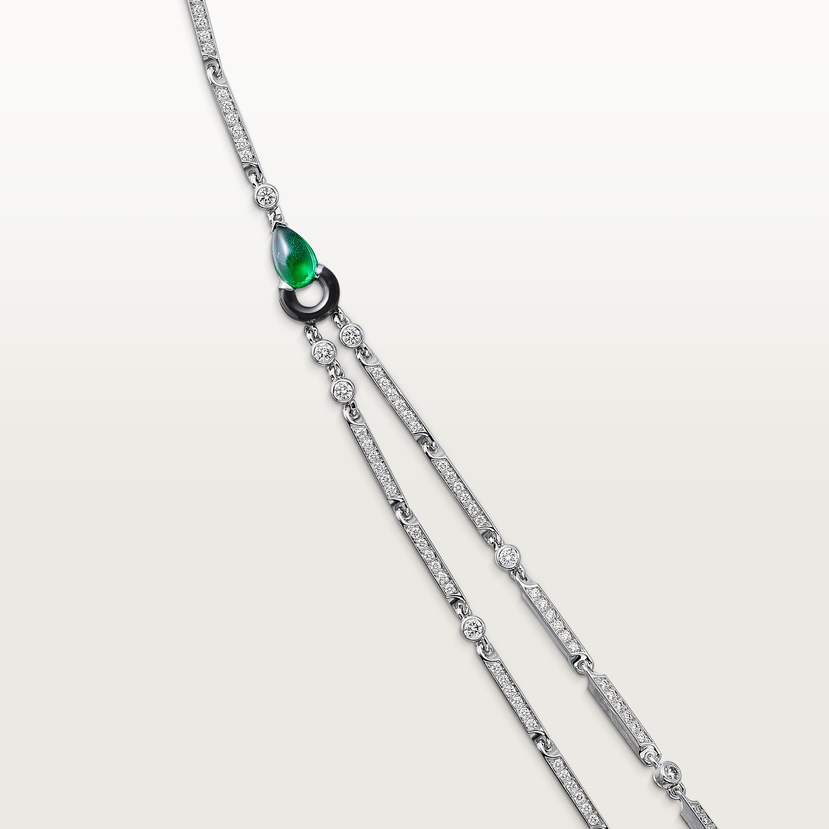 Panth&egrave;re de Cartier necklace, emerald, paved 