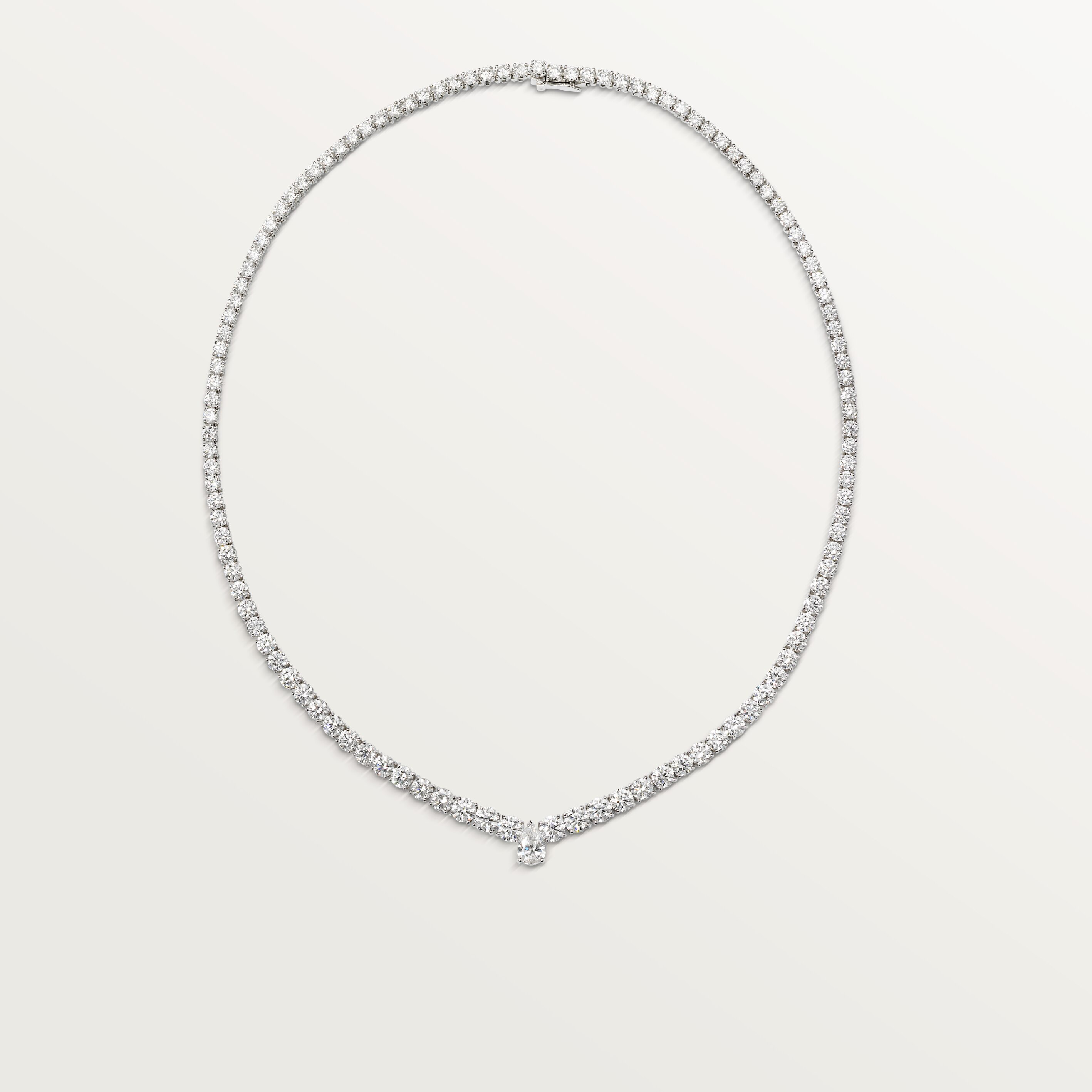Lignes Essentielles necklace, brilliant-cut diamonds