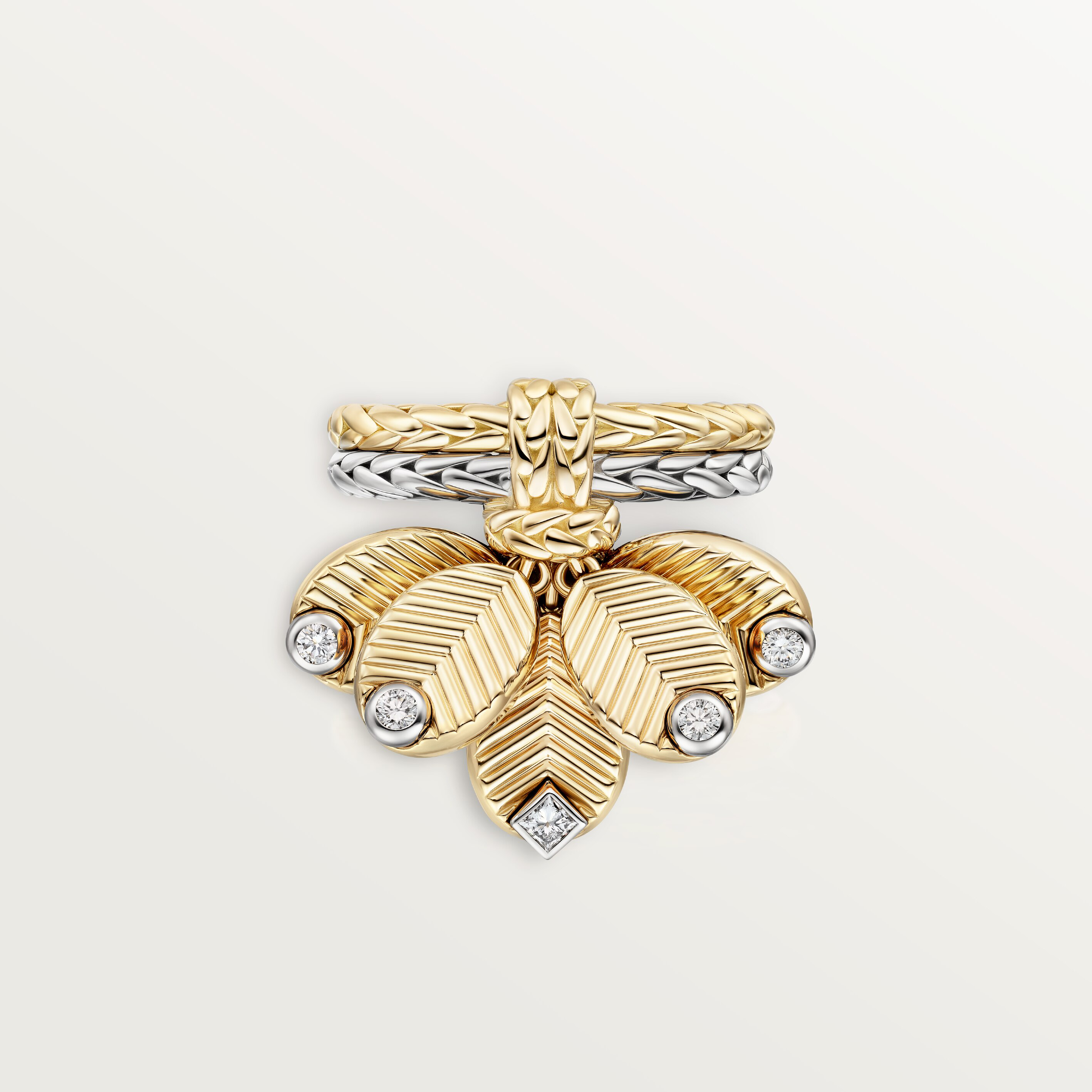 Grain de Caf&eacute; ring, diamonds