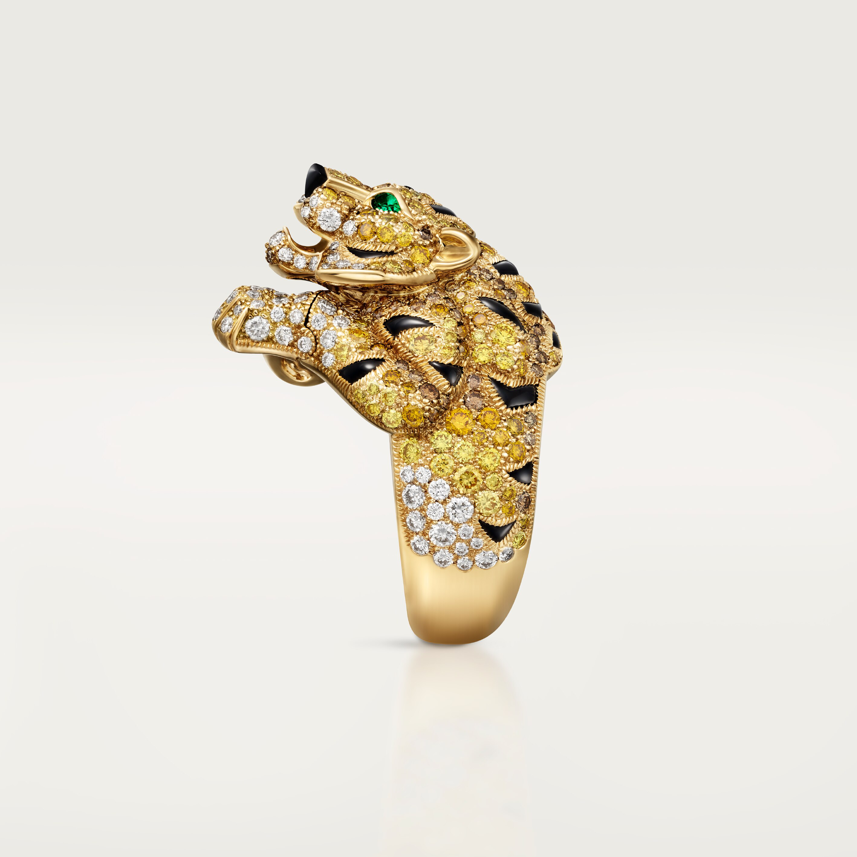 Faune et Flore de Cartier ring, yellow, orange and brown diamonds, paved , image 7