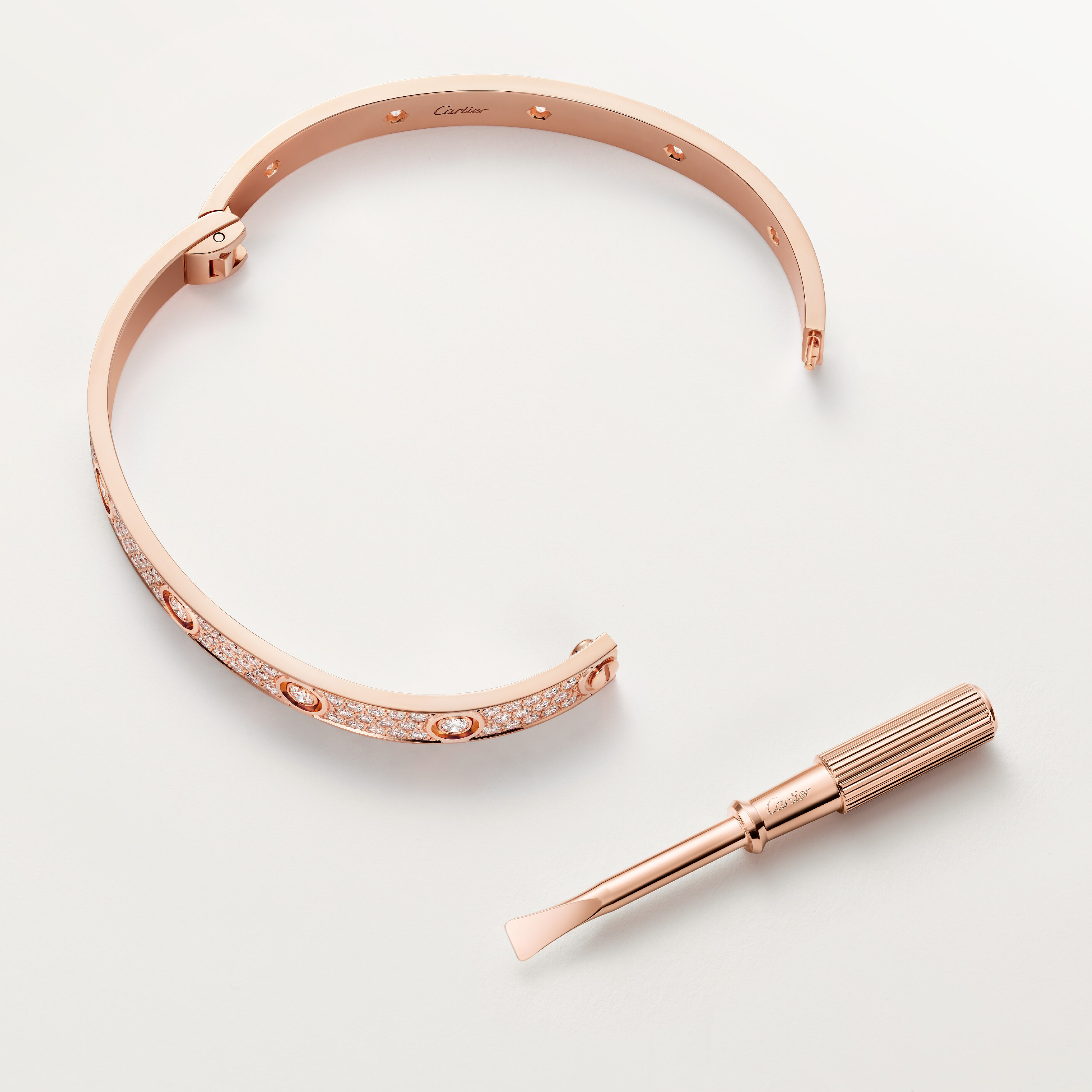 #LOVE# bracelet, classic model, paved, 10 diamonds, image 5