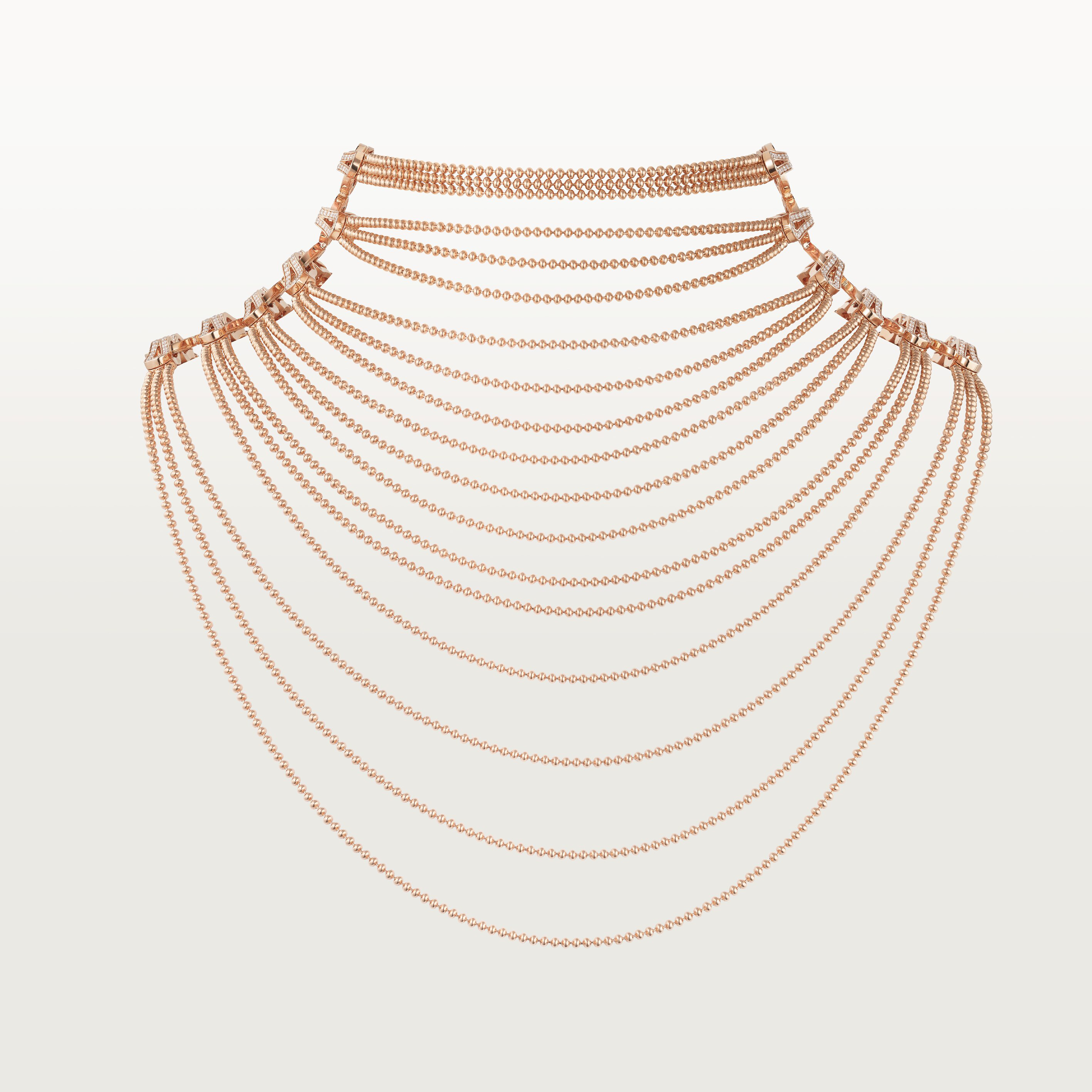 Agrafe necklace, semi-paved