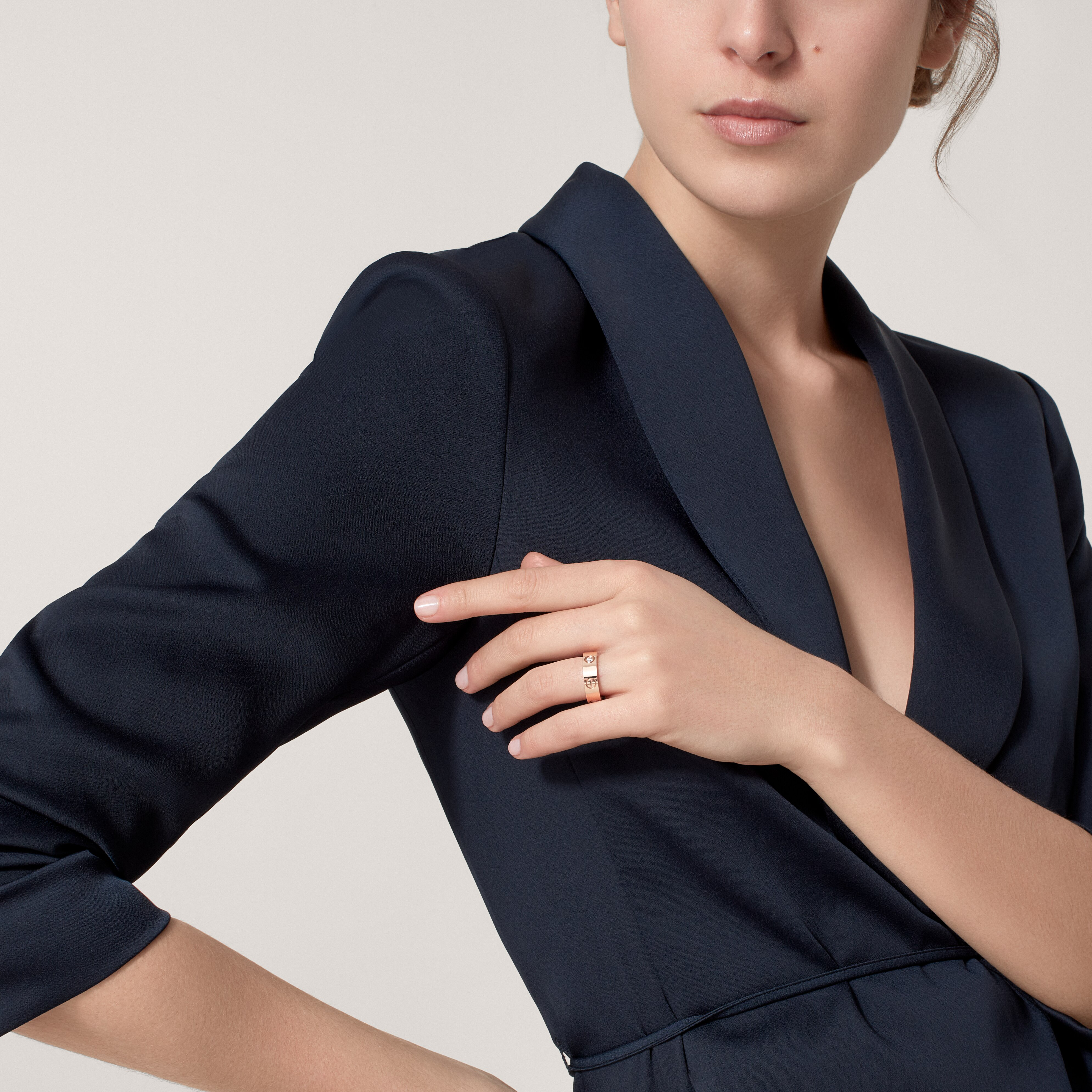 #LOVE# ring, classic model, 3 diamonds