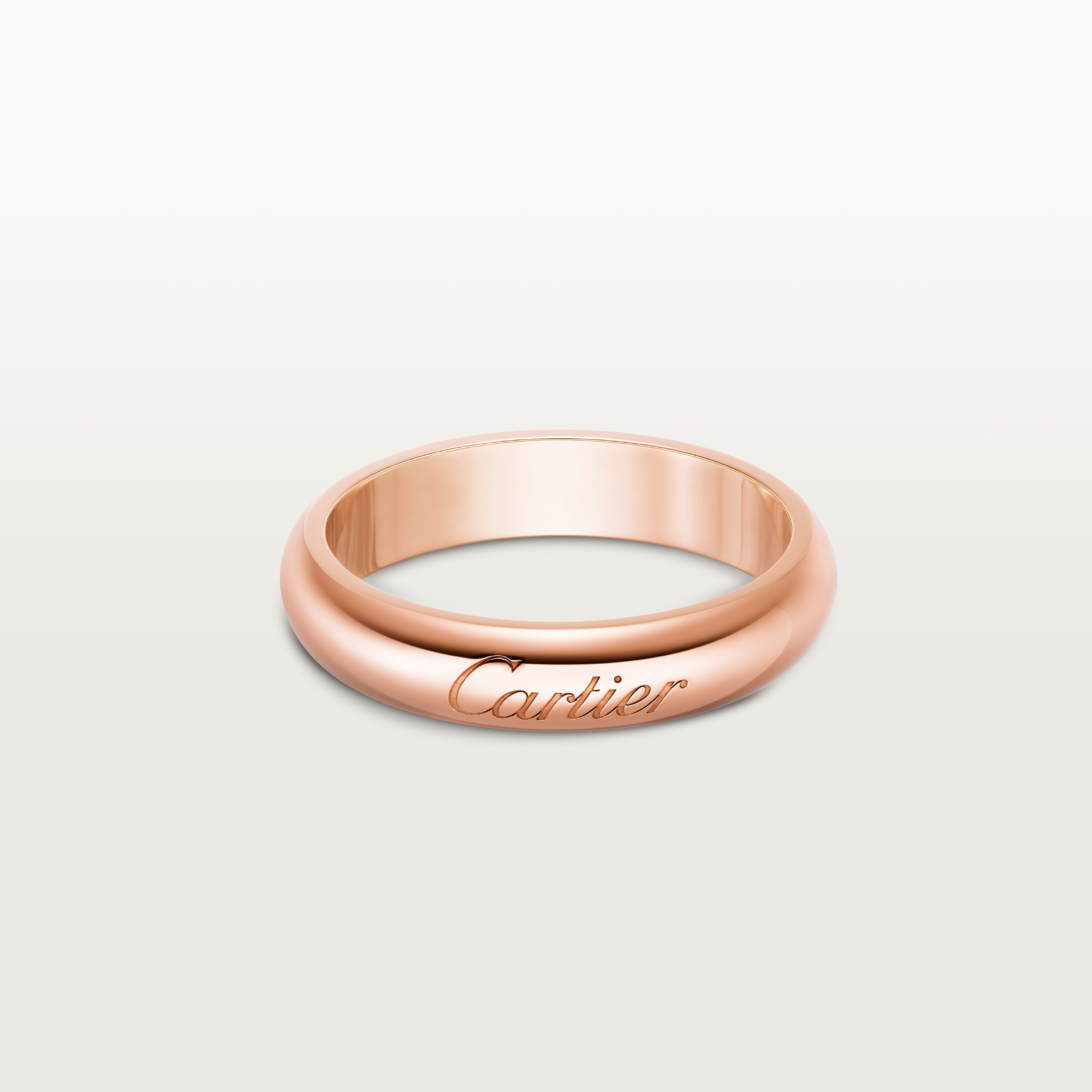 C de Cartier wedding band, 4 mm width