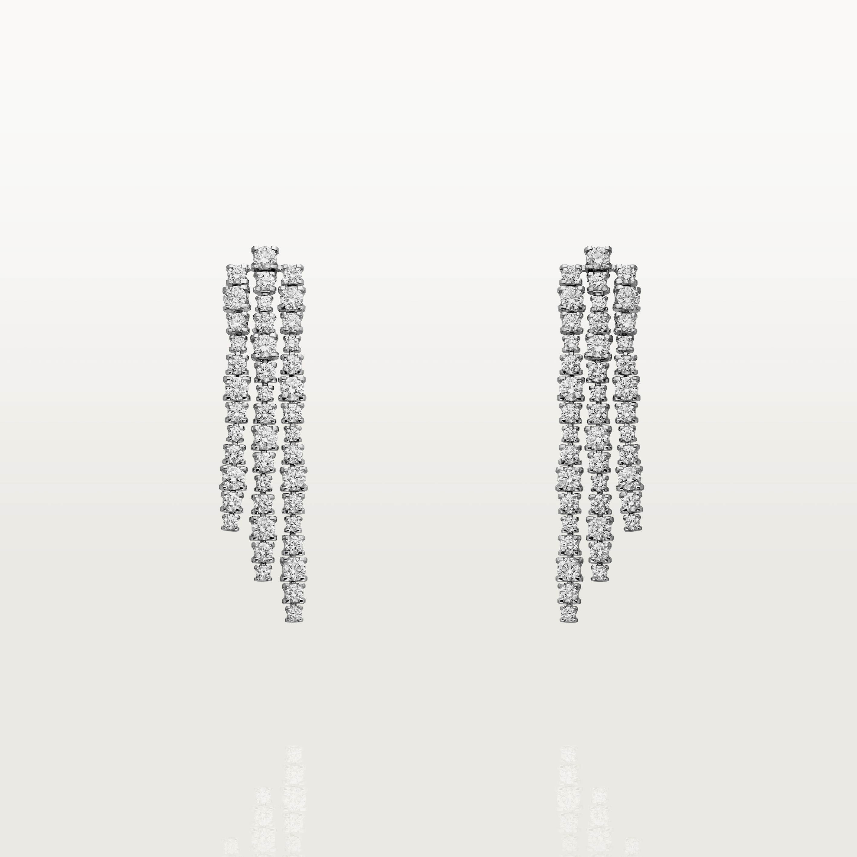 Lignes Essentielles earrings, brilliant-cut diamonds