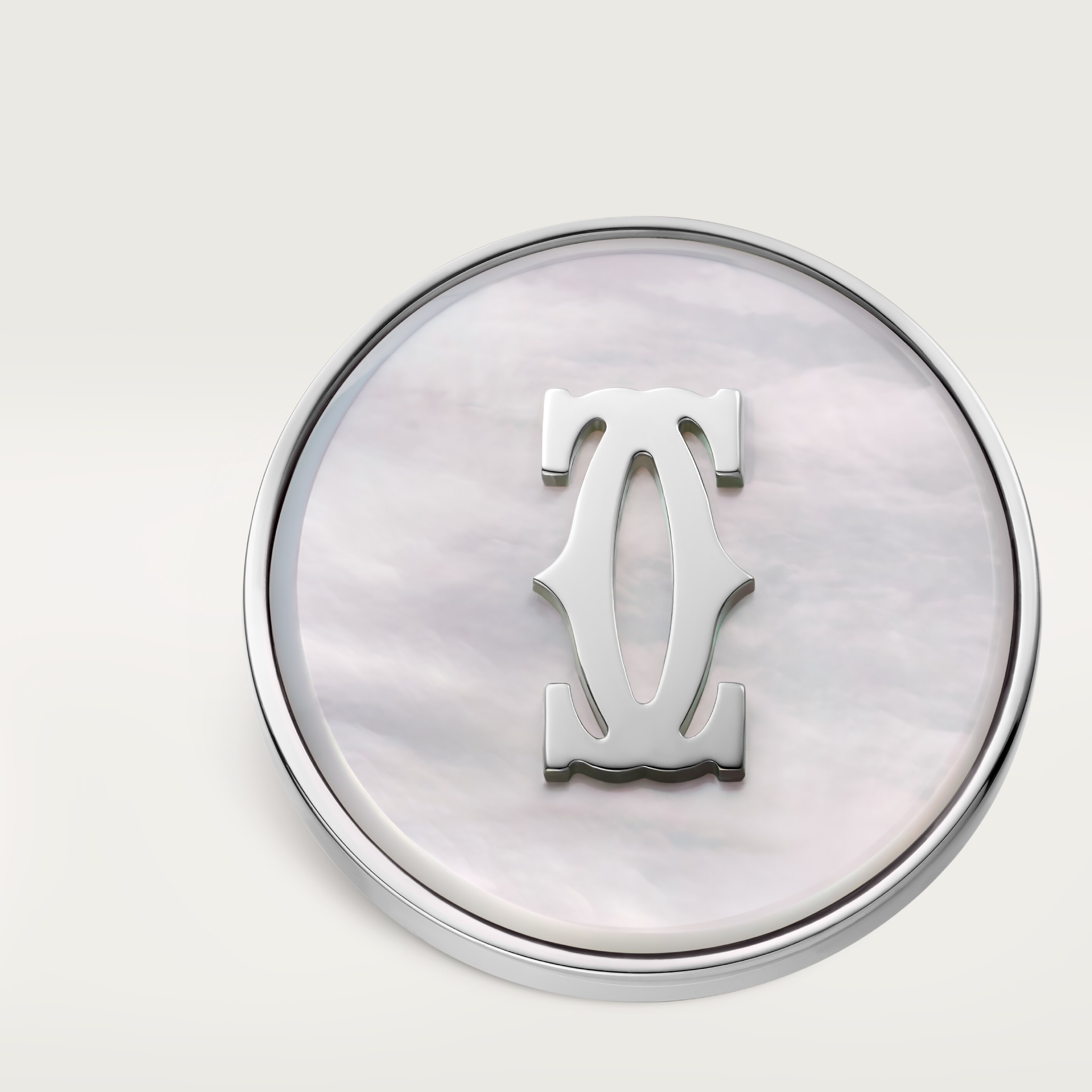 Double C de Cartier cufflinks in mother-of-pearl