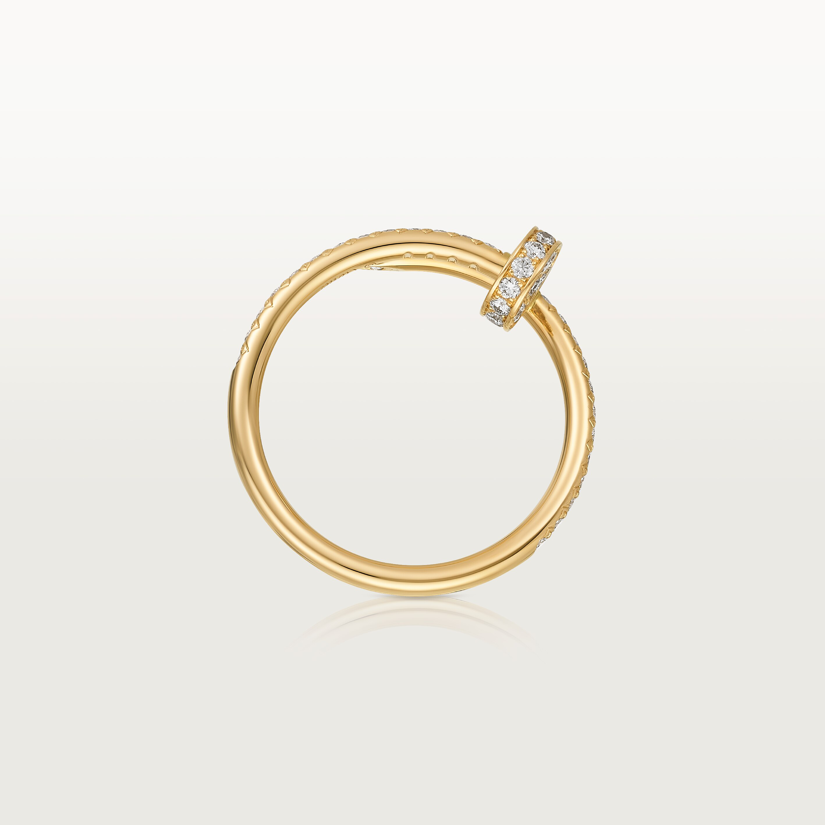 Juste un Clou ring, small model, half-paved, image 5