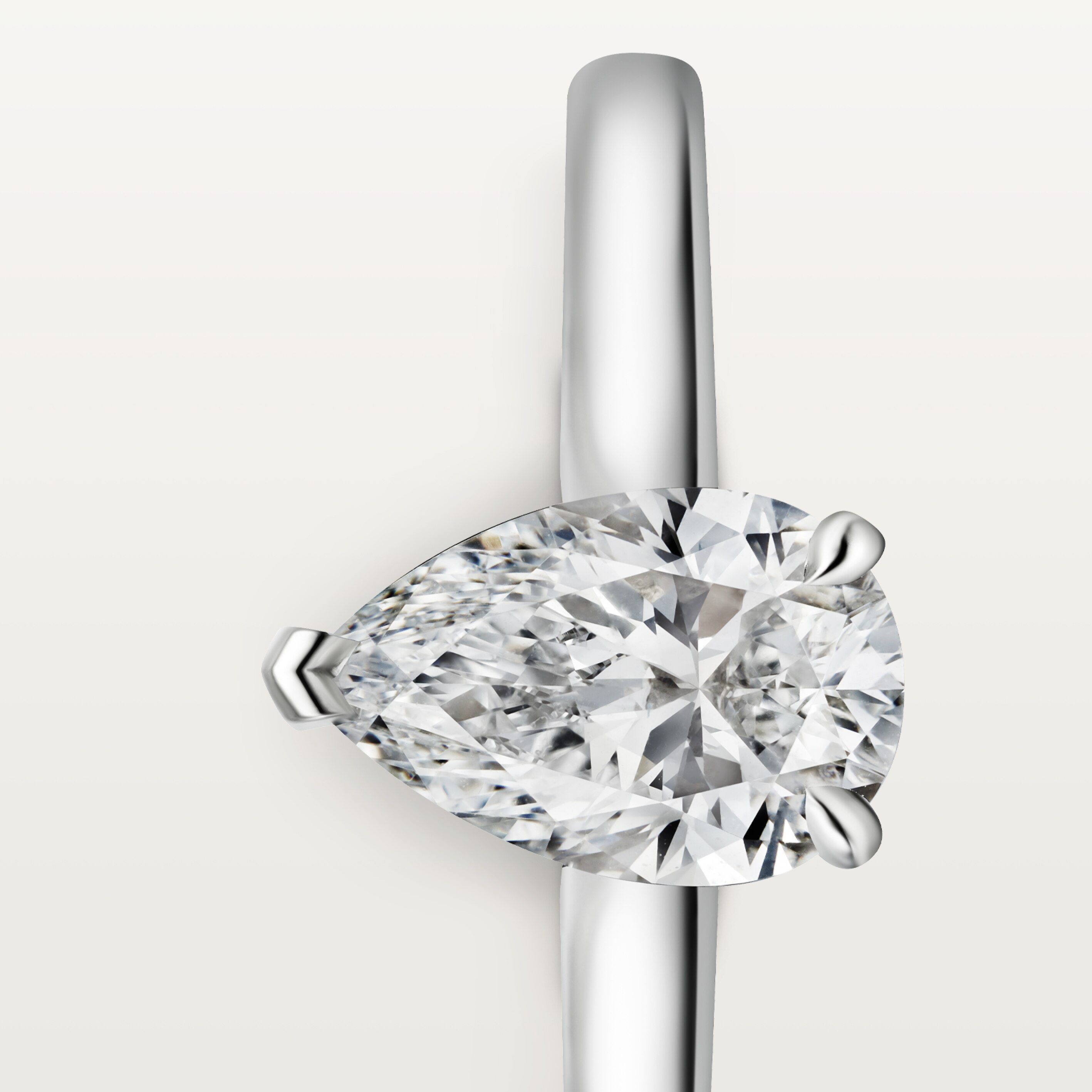 1895 solitaire, pear-shaped diamond, image 10