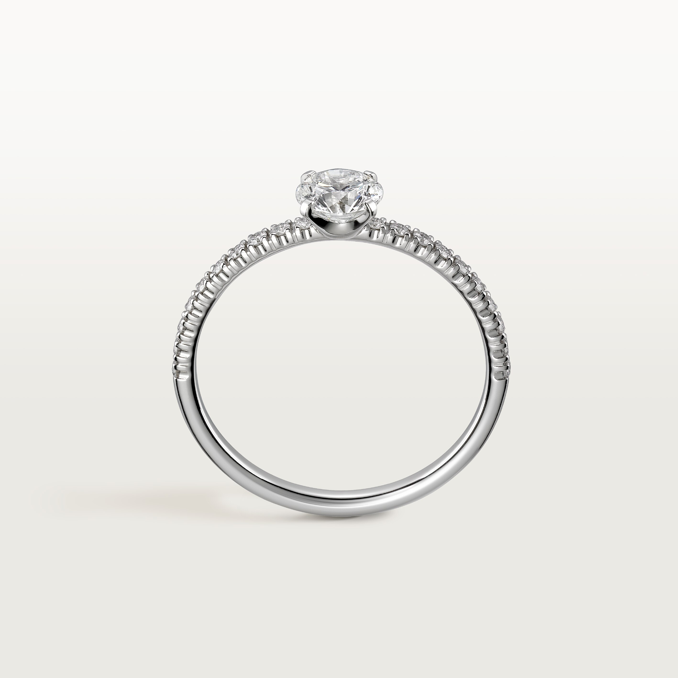 Etincelle de Cartier solitaire, brilliant-cut diamond, paved 