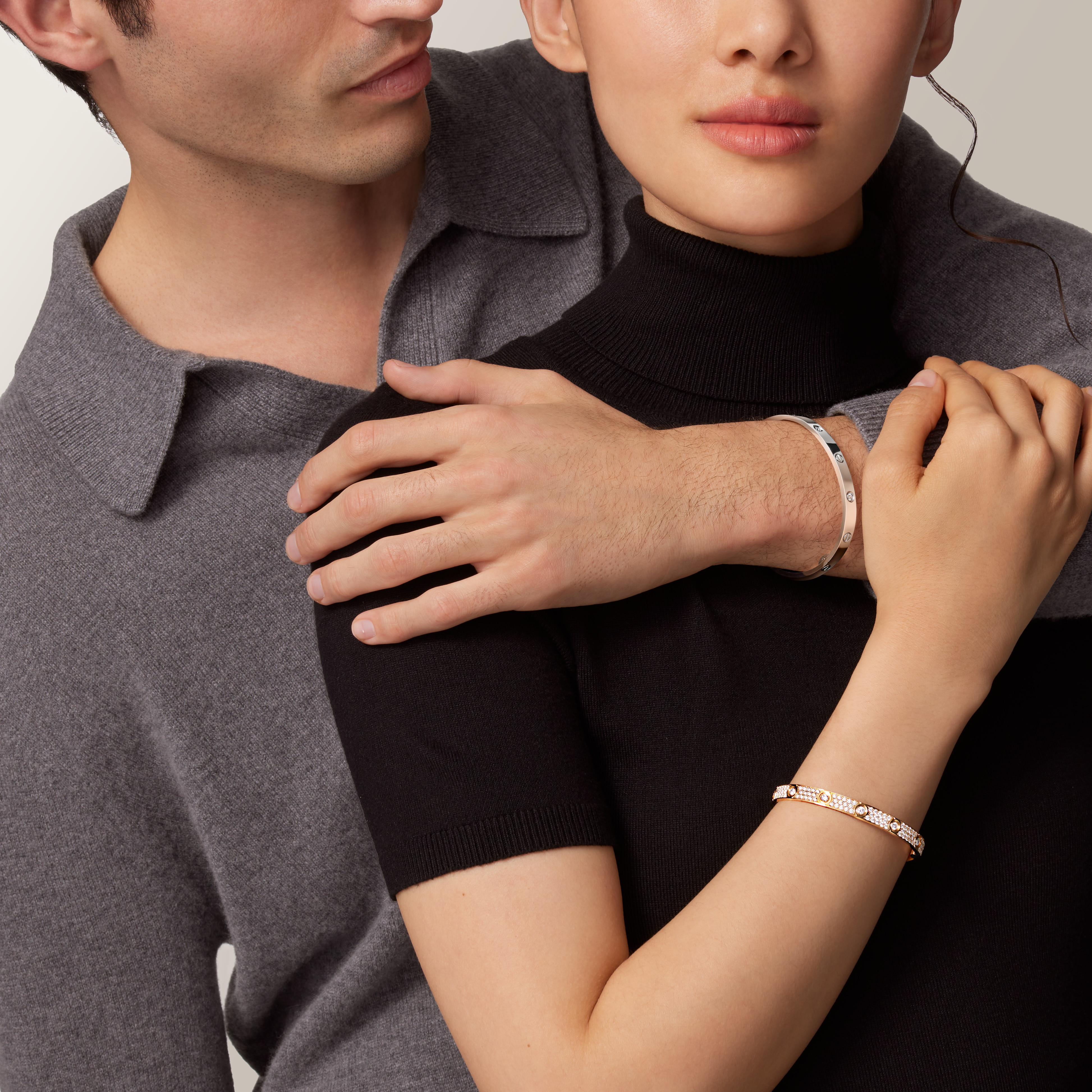 #LOVE# bracelet,single-screw closure, classic model, 4 diamonds, image 5