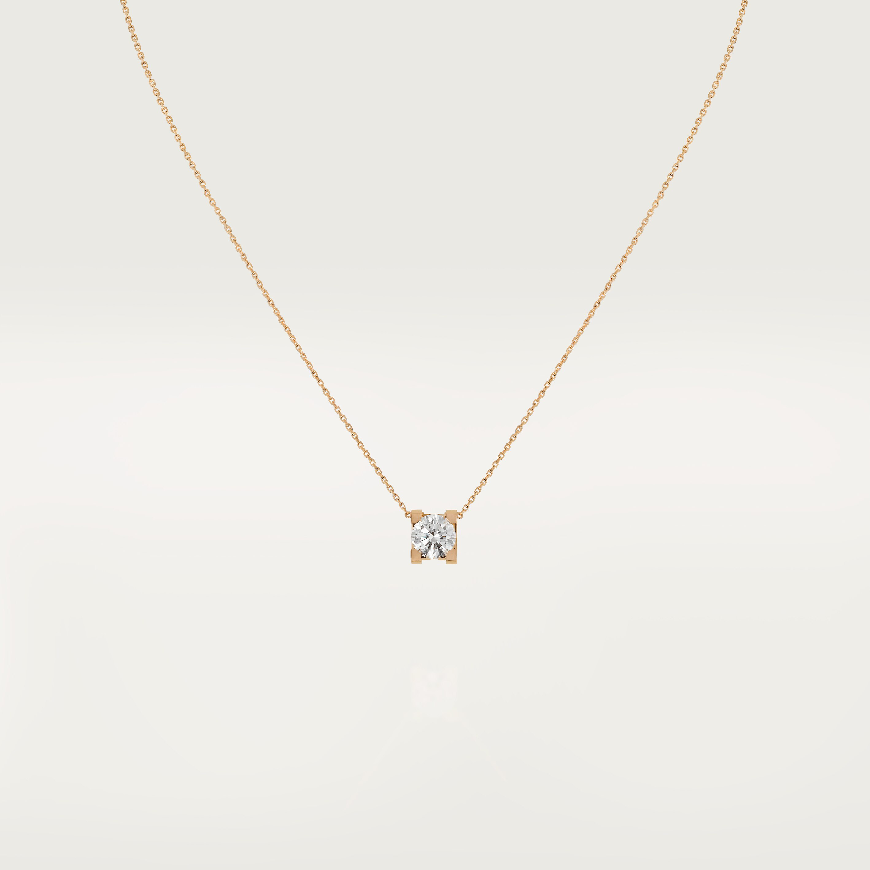 C de Cartier pendant, brilliant-cut diamond