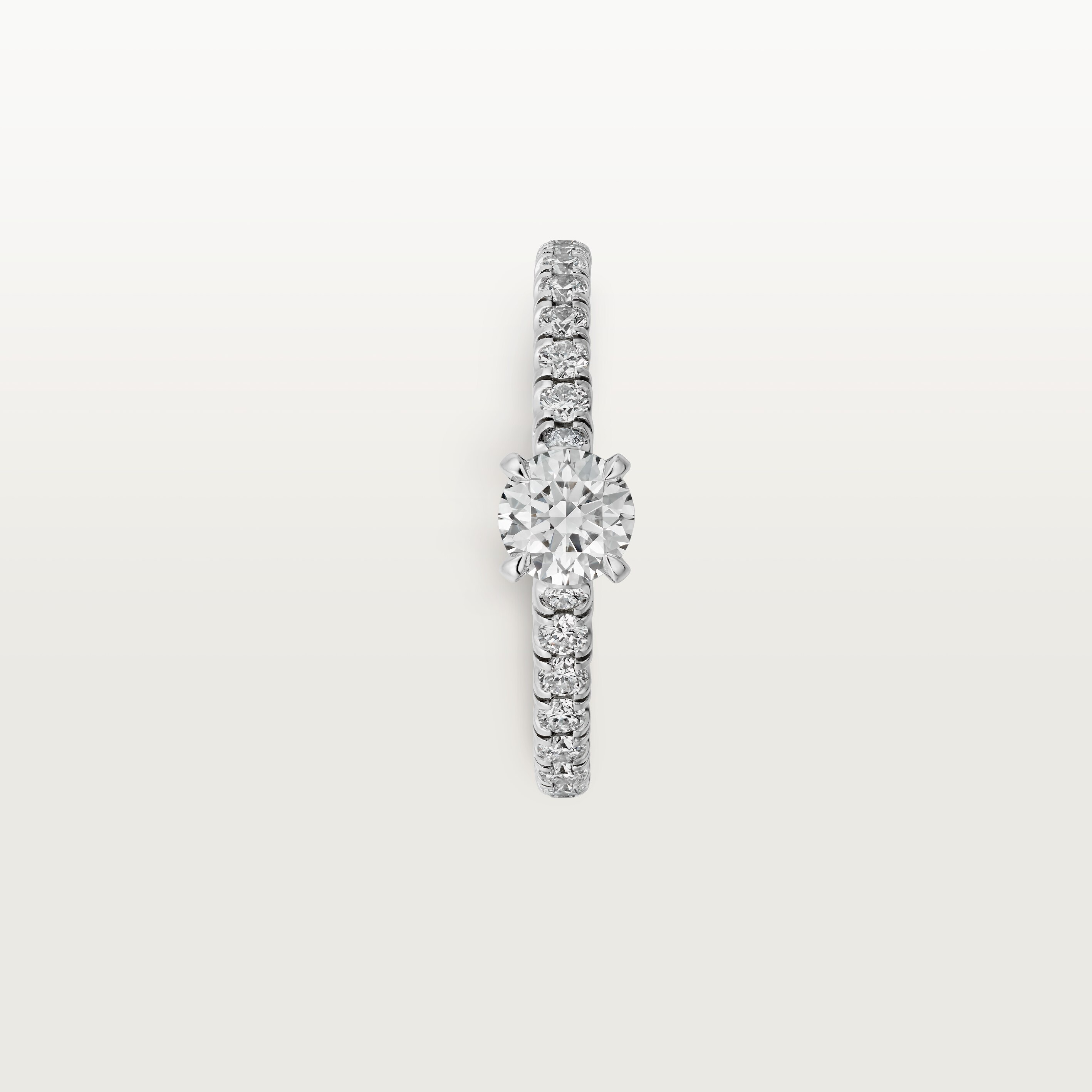 1895 solitaire, brilliant-cut diamond, paved , image 5