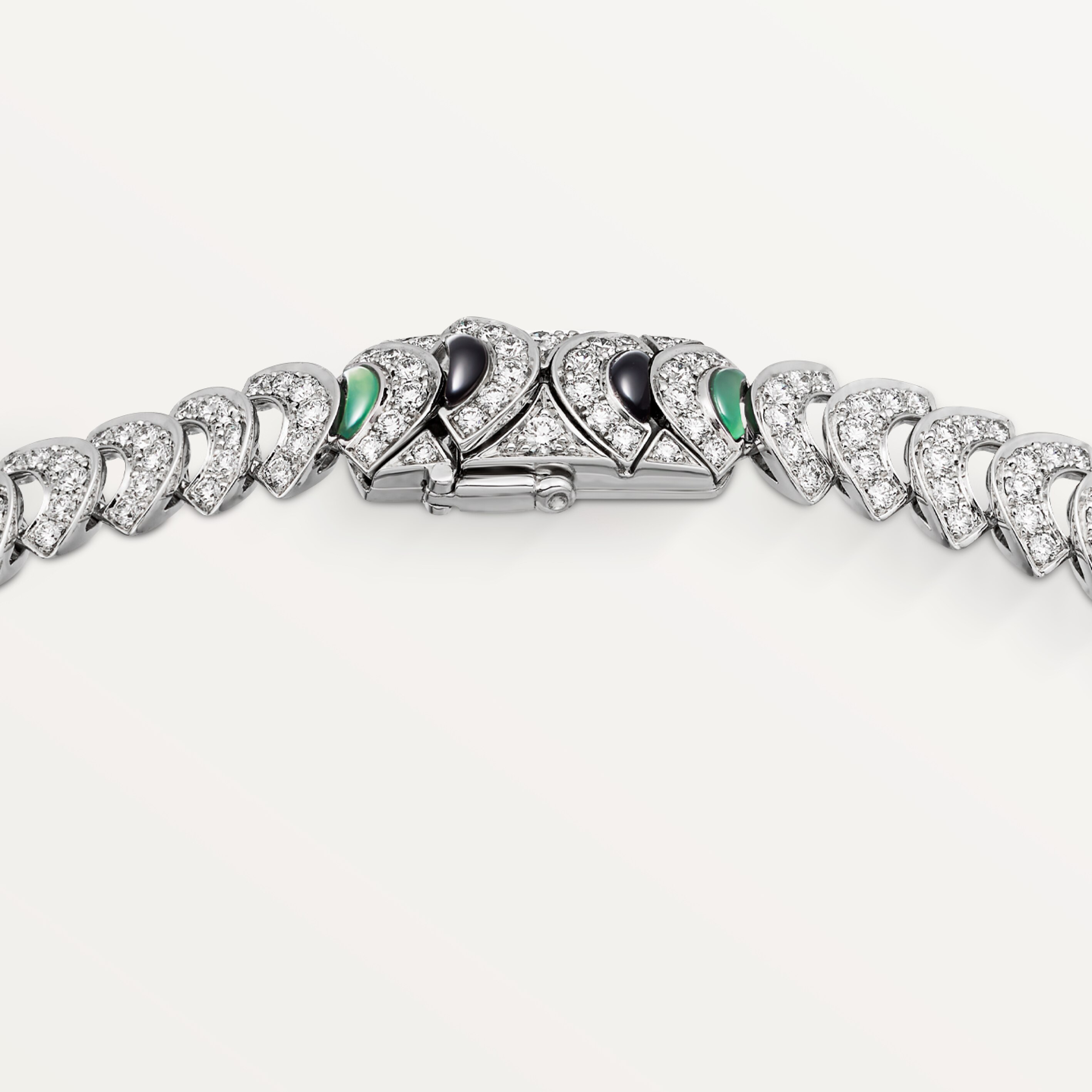 &nbsp;Geometry & Contrastes necklace, chrysoprase, paved, image 5