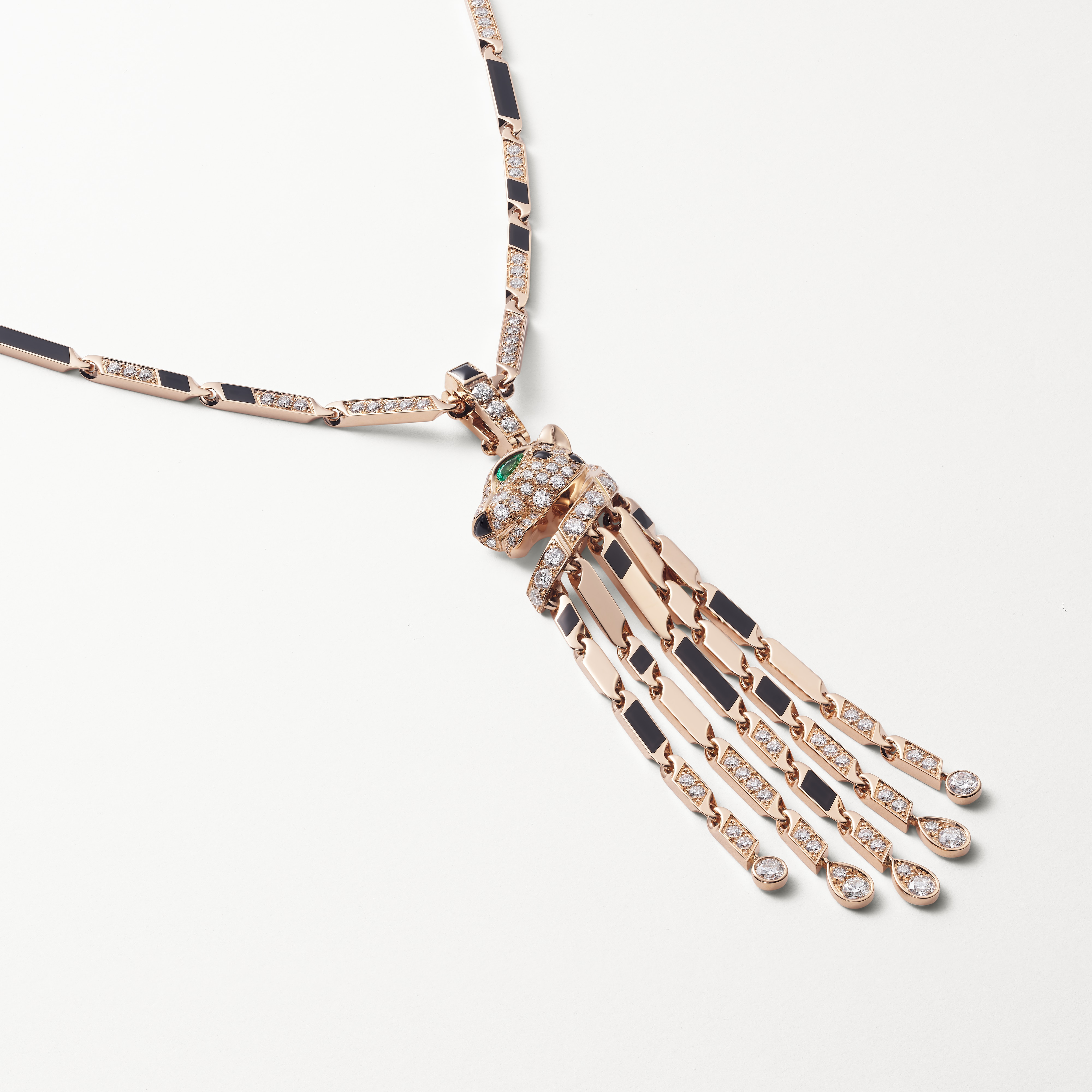 Panth&egrave;re de Cartier long necklace, small model, paved , image 8