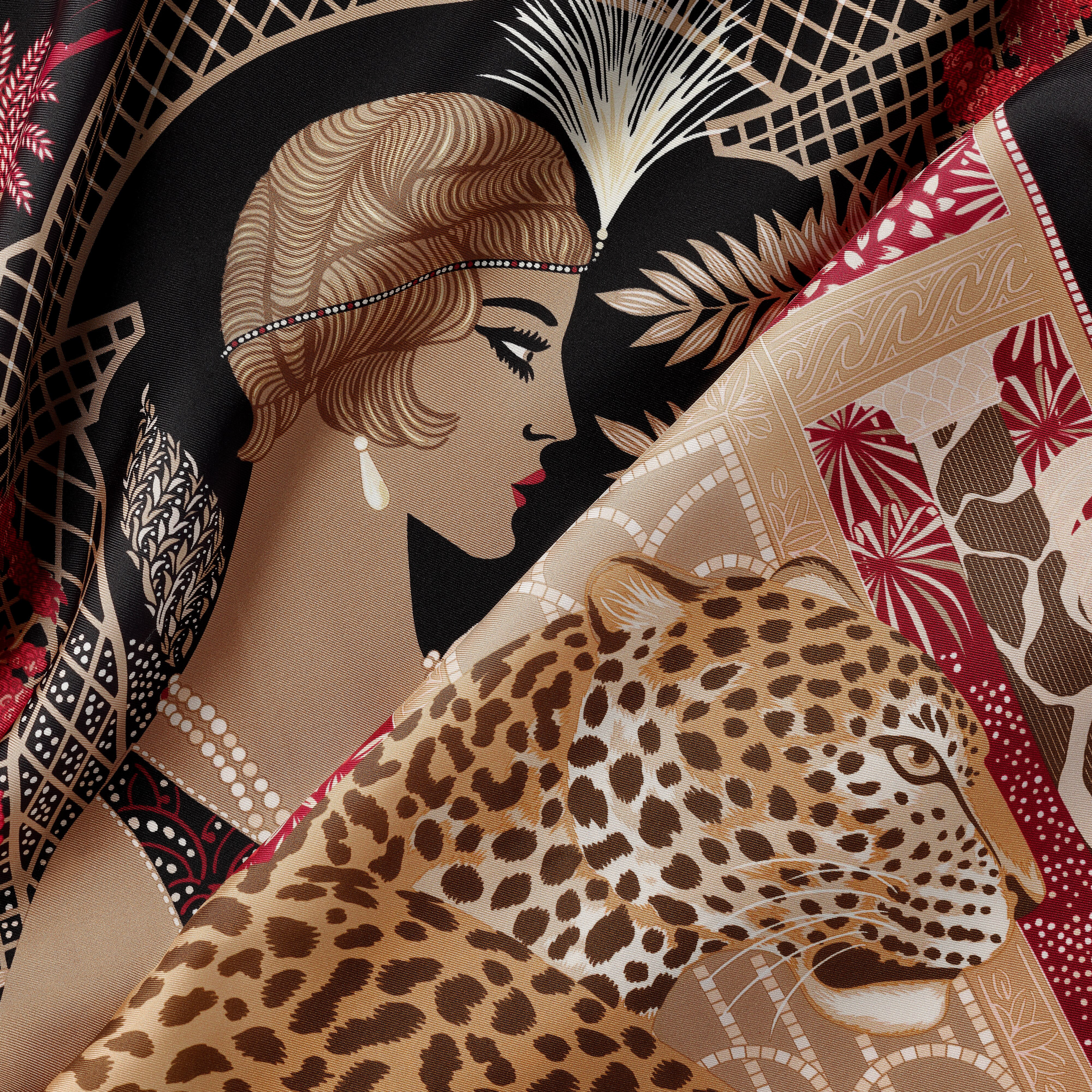 90 scarf, Woman with a Panther, image 8