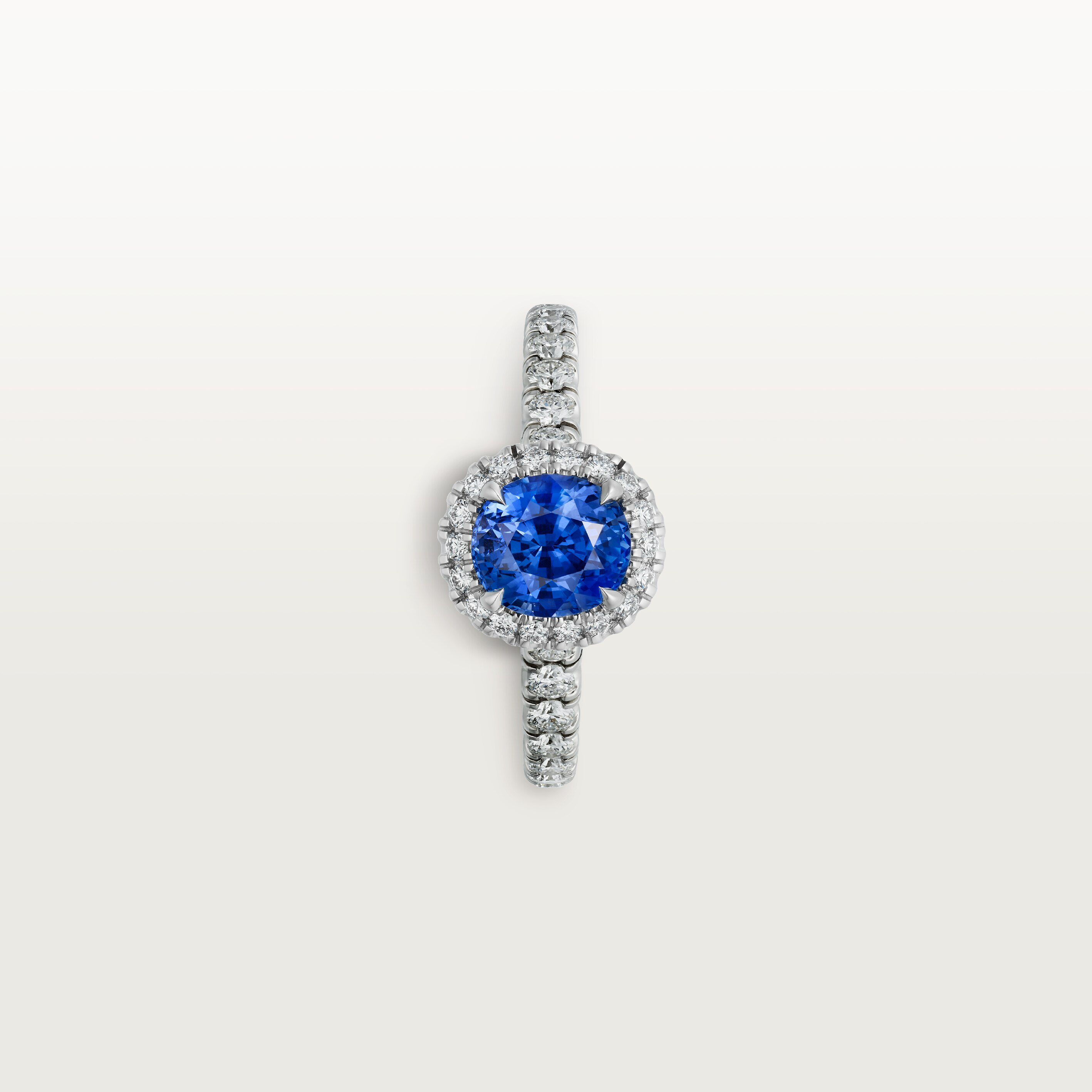 Cartier Destin&eacute;e solitaire, oval-cut sapphire, paved , image 7