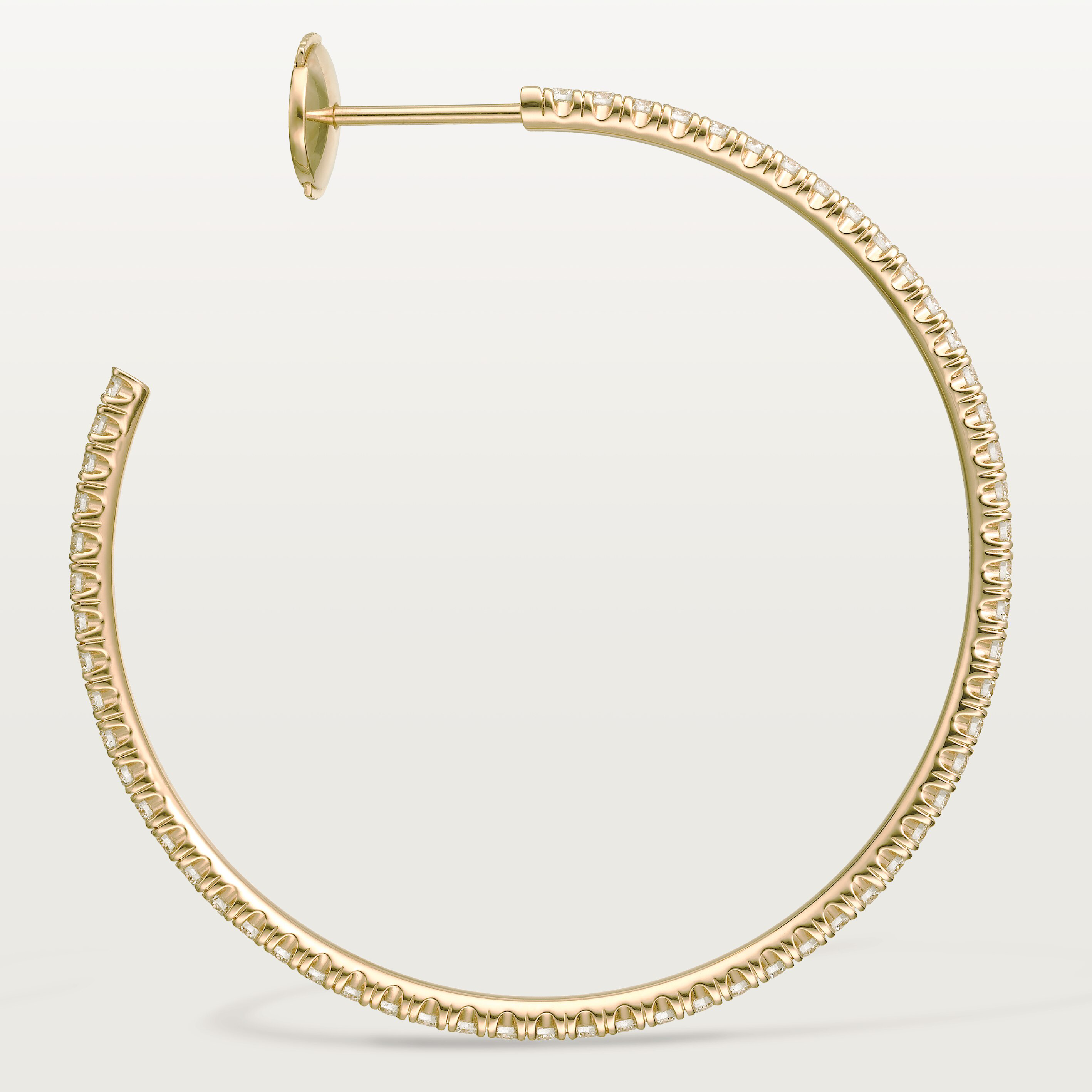 Etincelle de Cartier hoop earrings, large model, paved