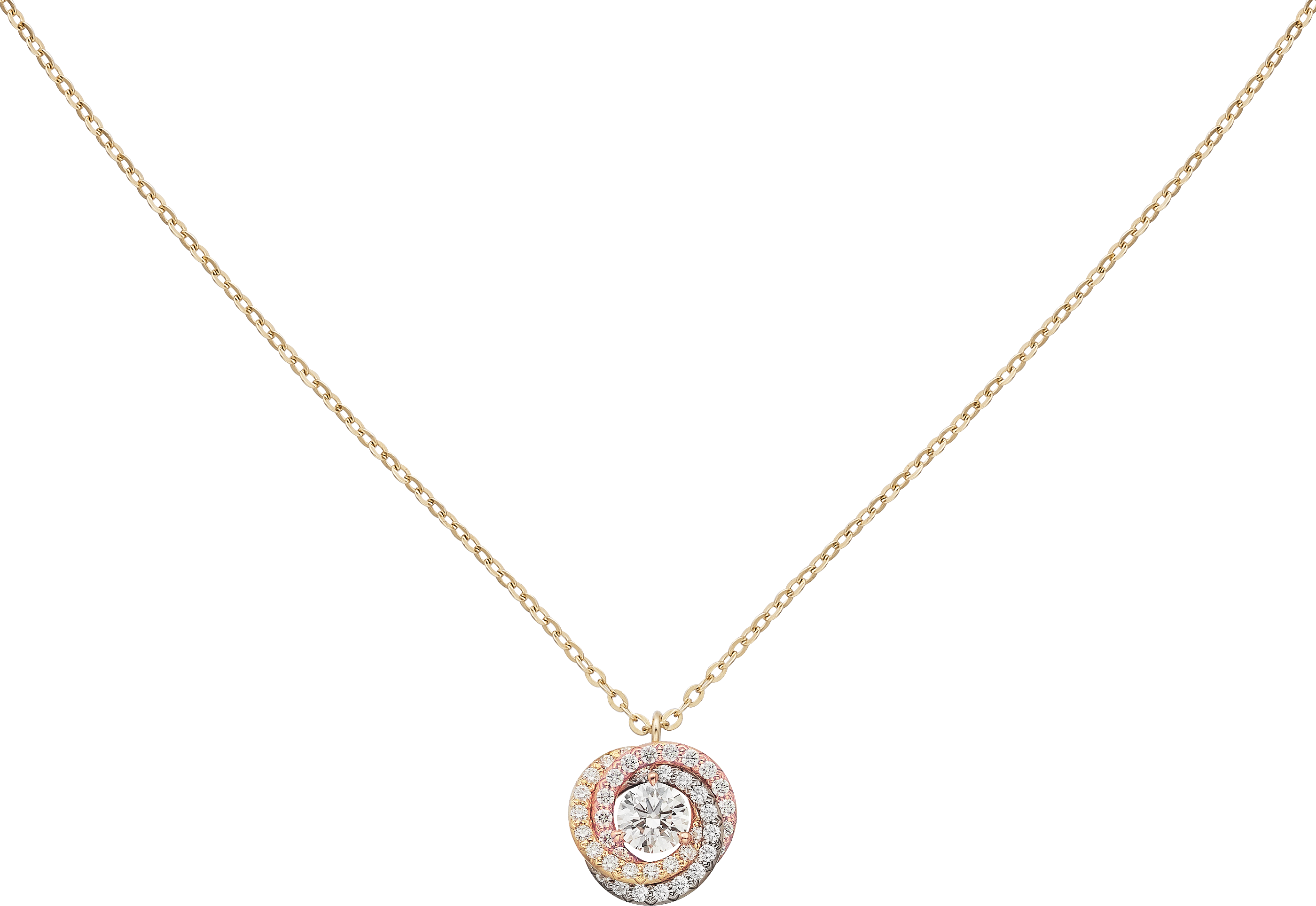 Trinity pendant, 1 diamond, paved