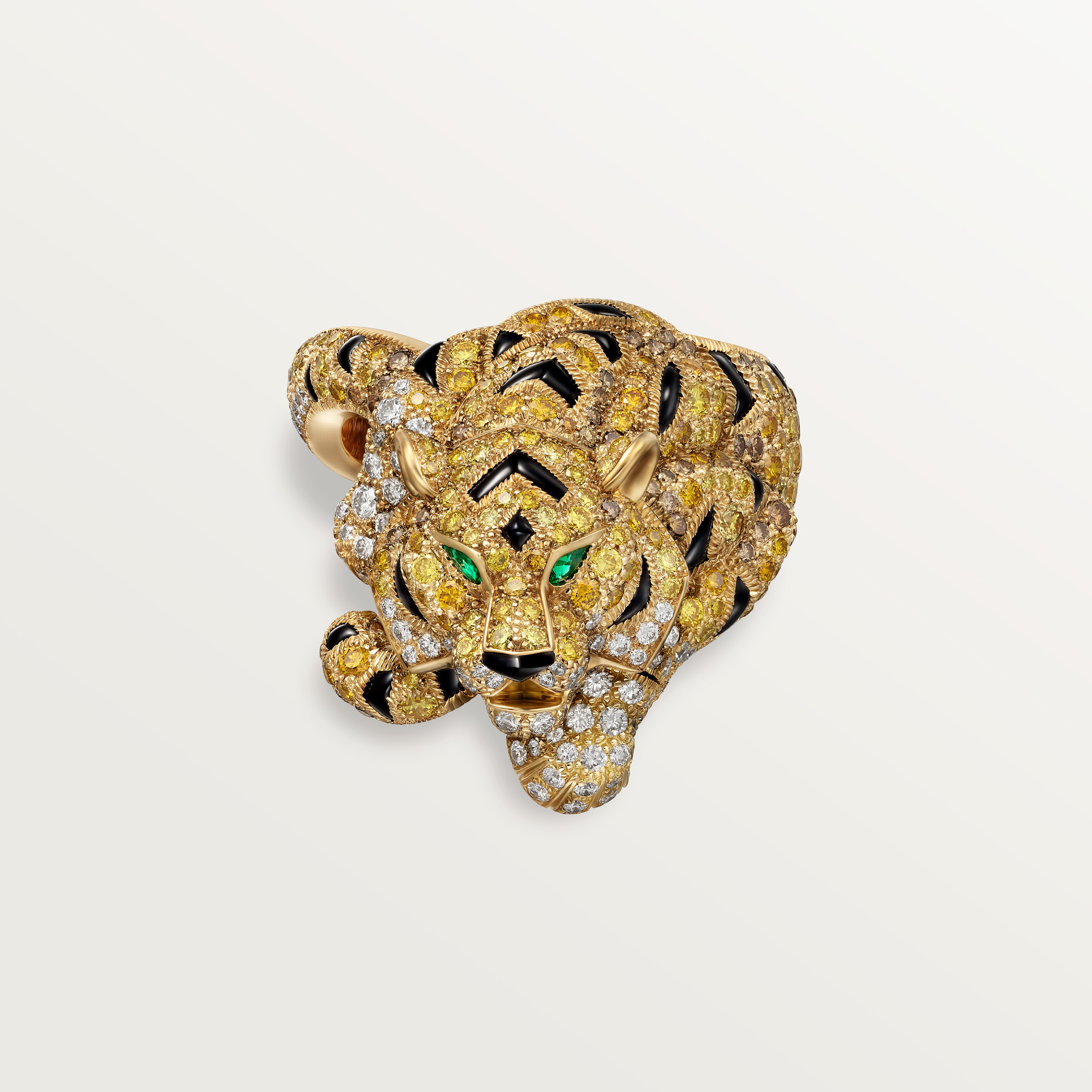 Faune et Flore de Cartier ring, yellow, orange and brown diamonds, paved , image 6