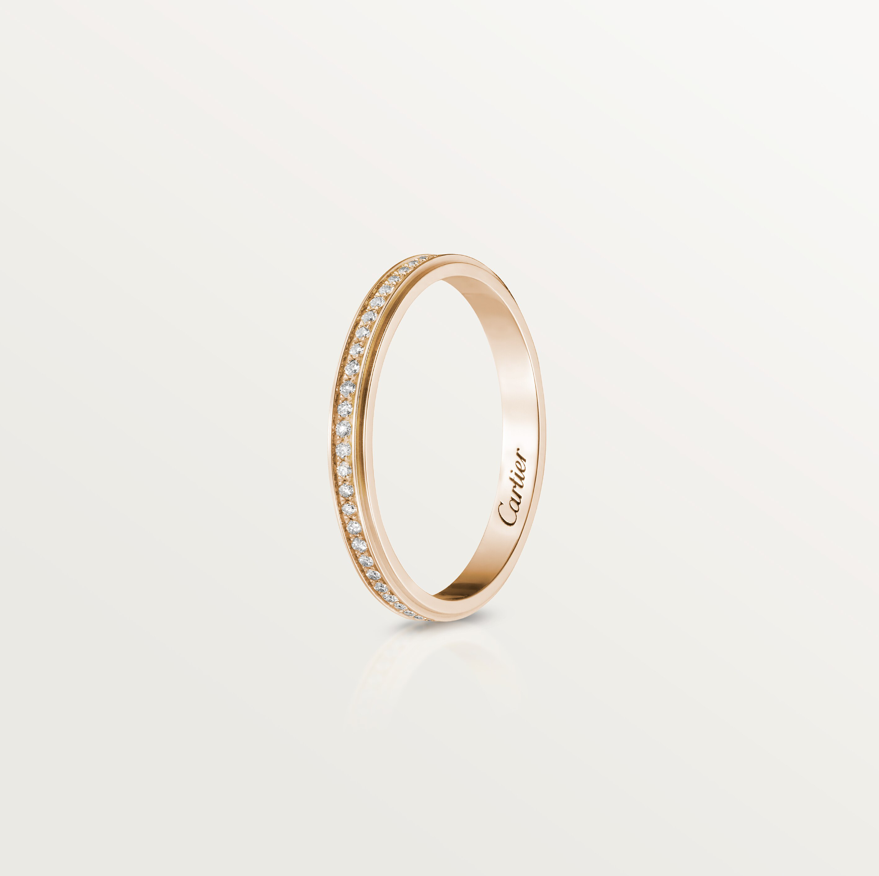 Cartier d'Amour wedding ring, 2.3 mm width, paved