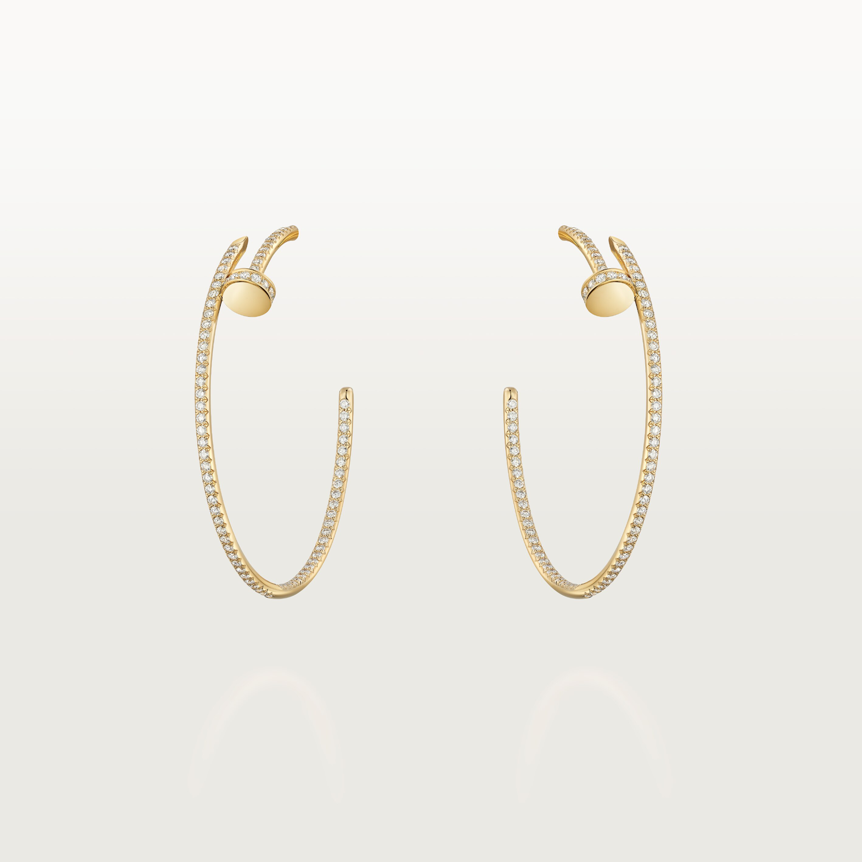 Juste un Clou hoop earrings, large model, paved