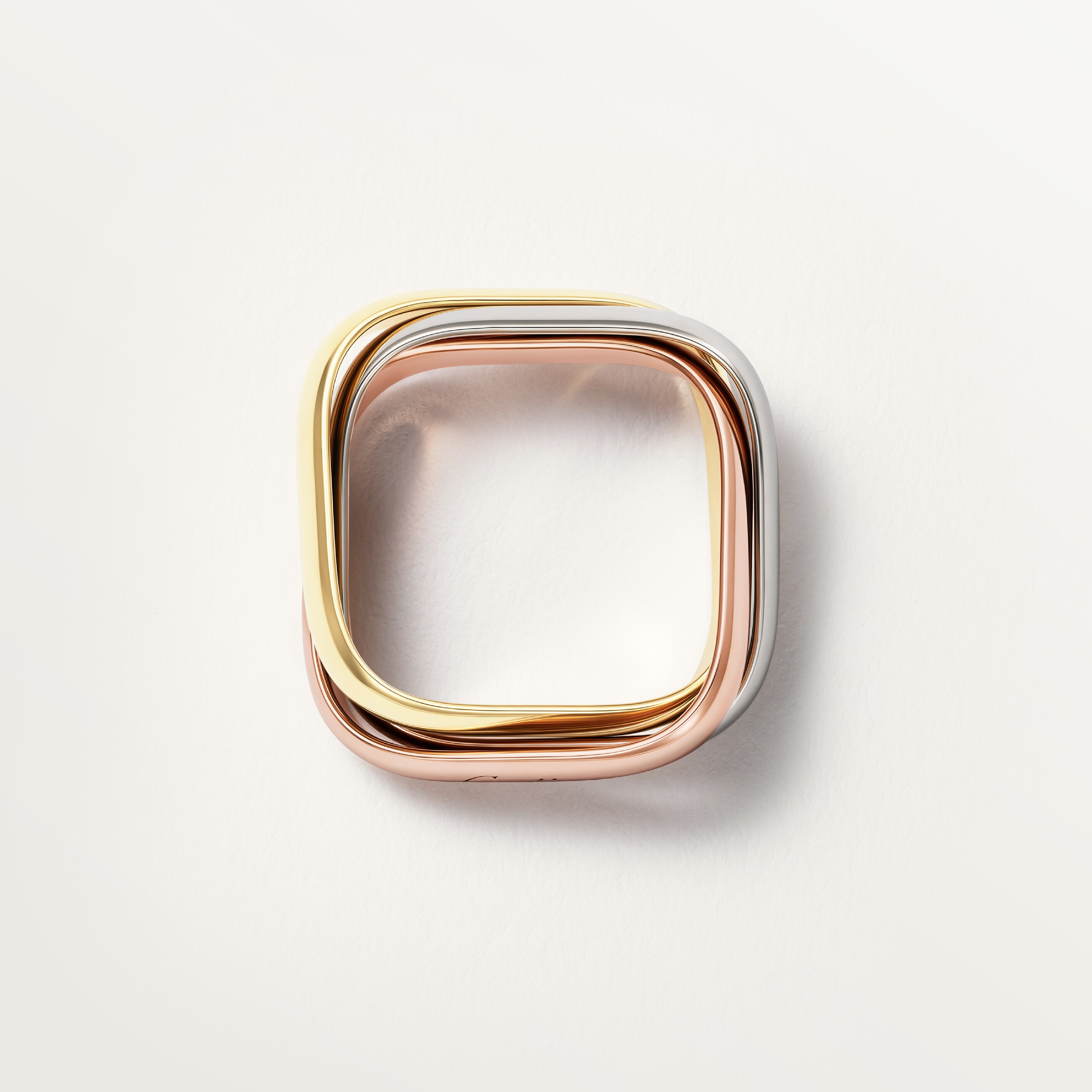 Trinity ring, cushion-shaped, classic model