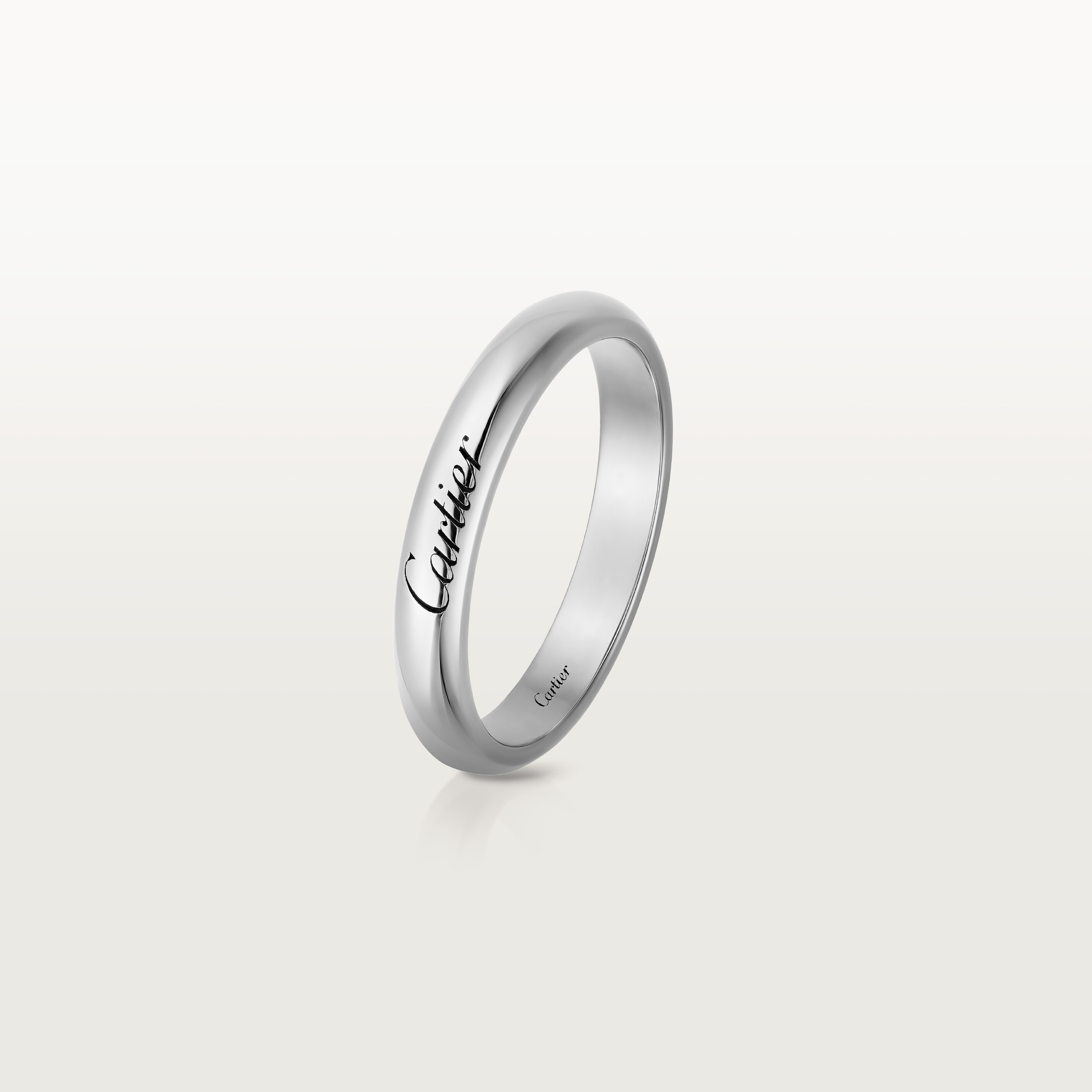C de Cartier wedding band, 3 mm width