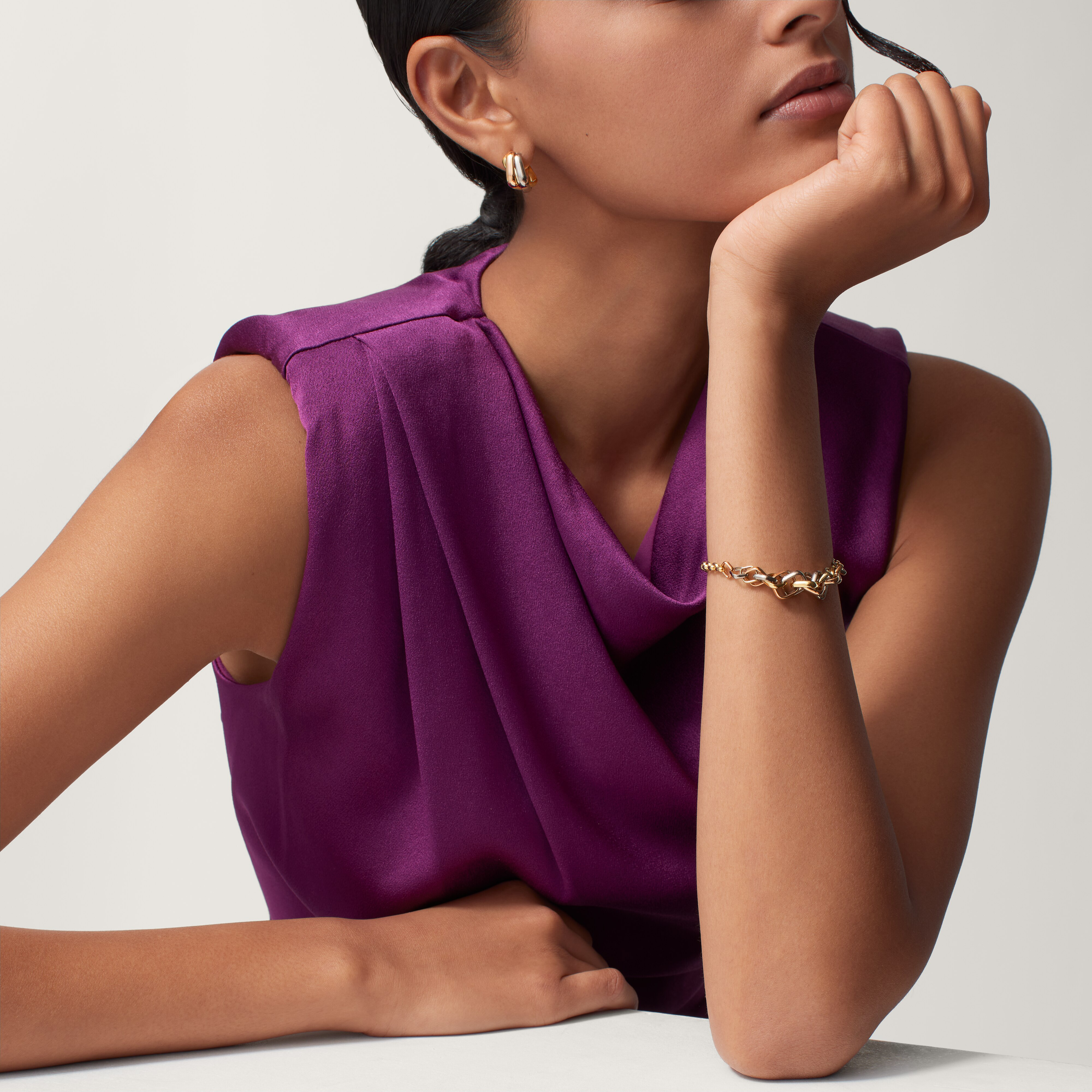 Trinity bracelet, cushion-shaped