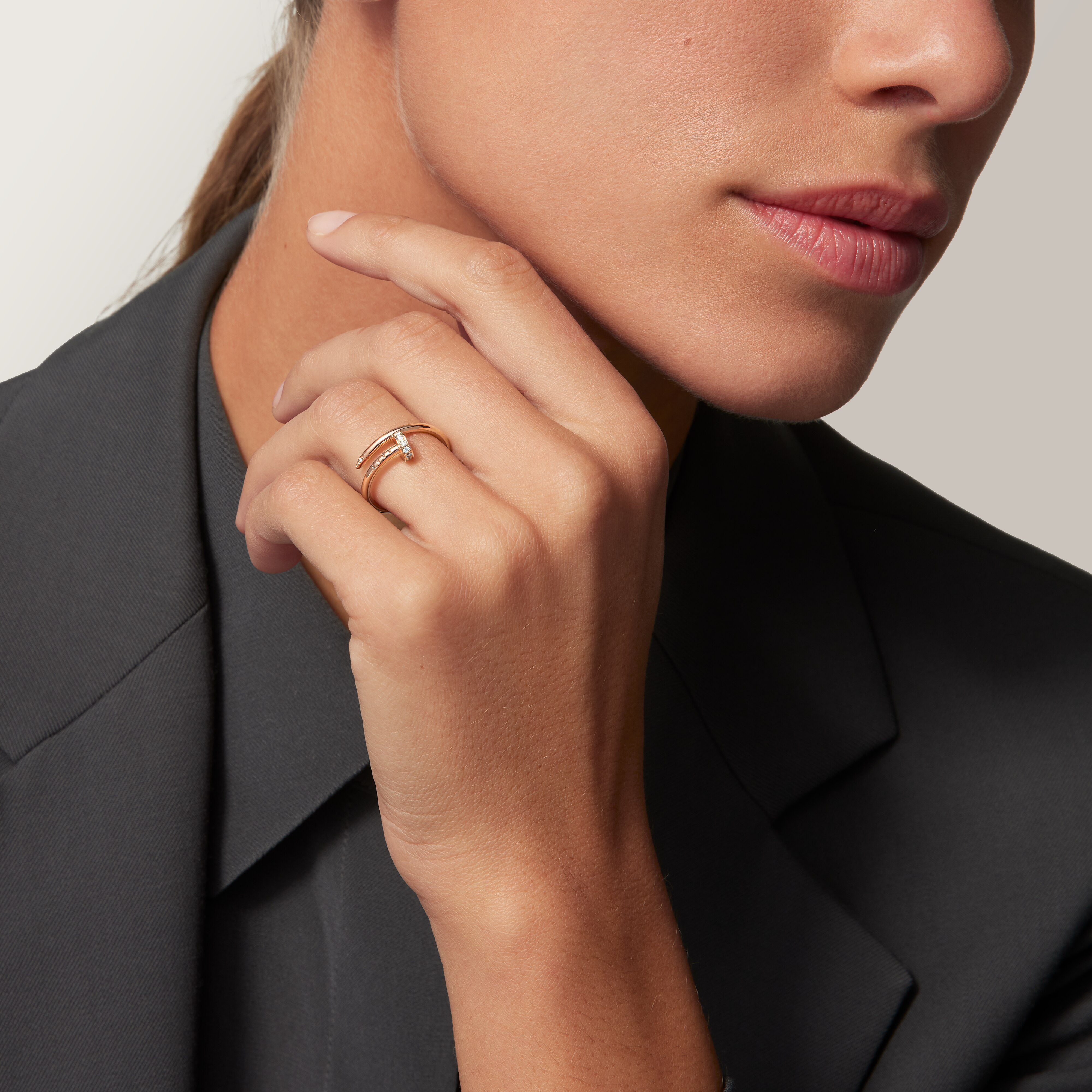 Juste un Clou ring, small model, diamonds, image 4