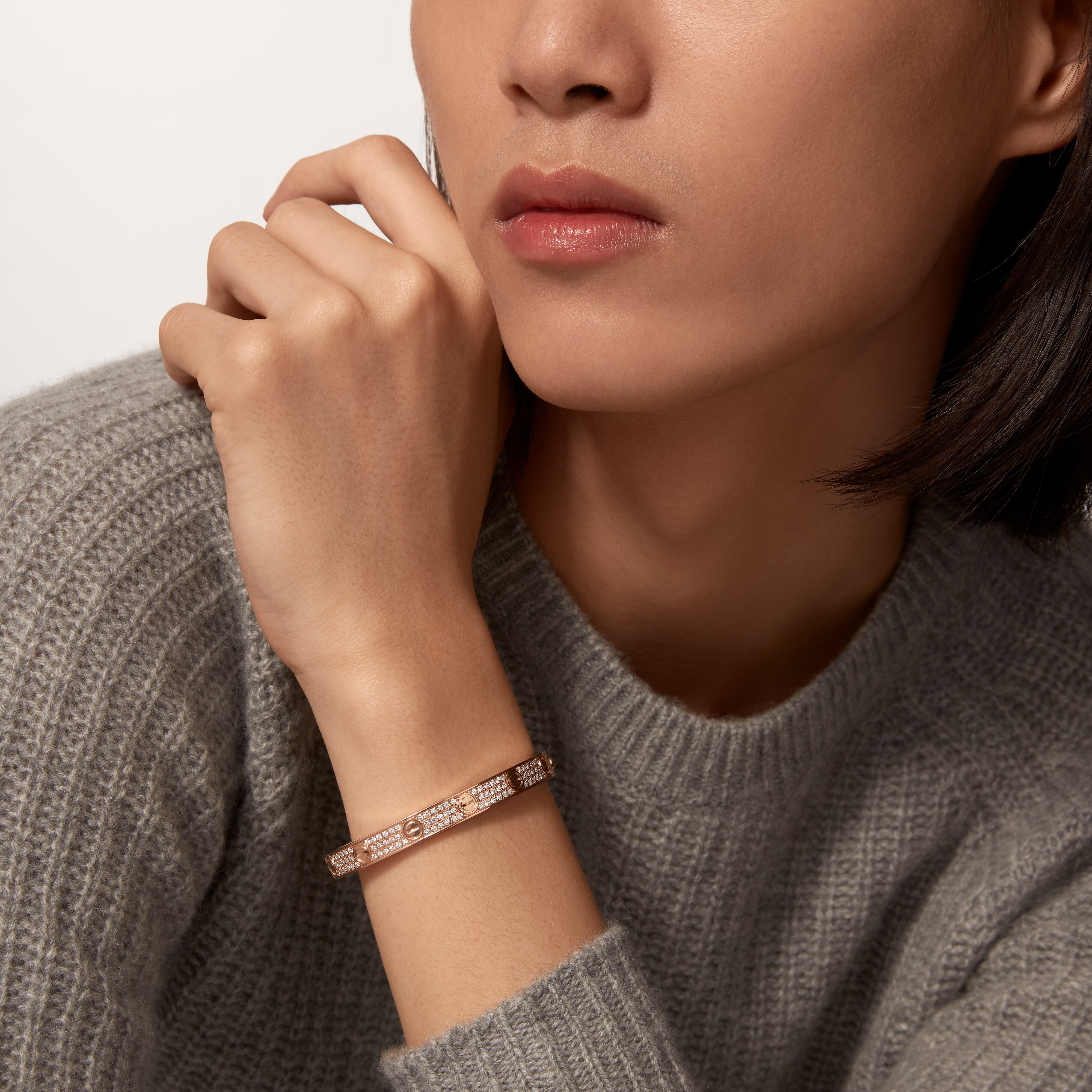 #LOVE# bracelet, classic model, paved