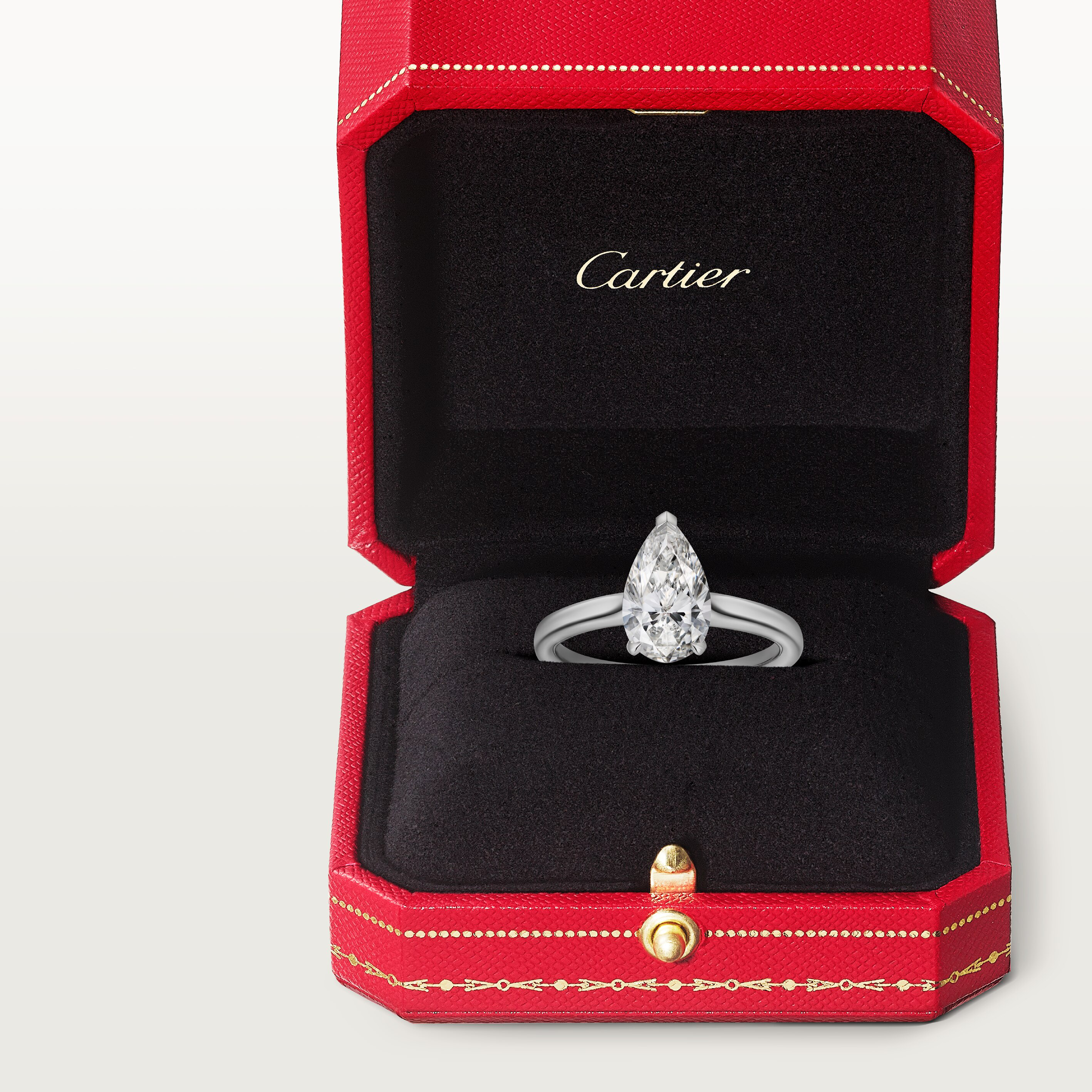 1895 solitaire, pear-shaped diamond, image 12
