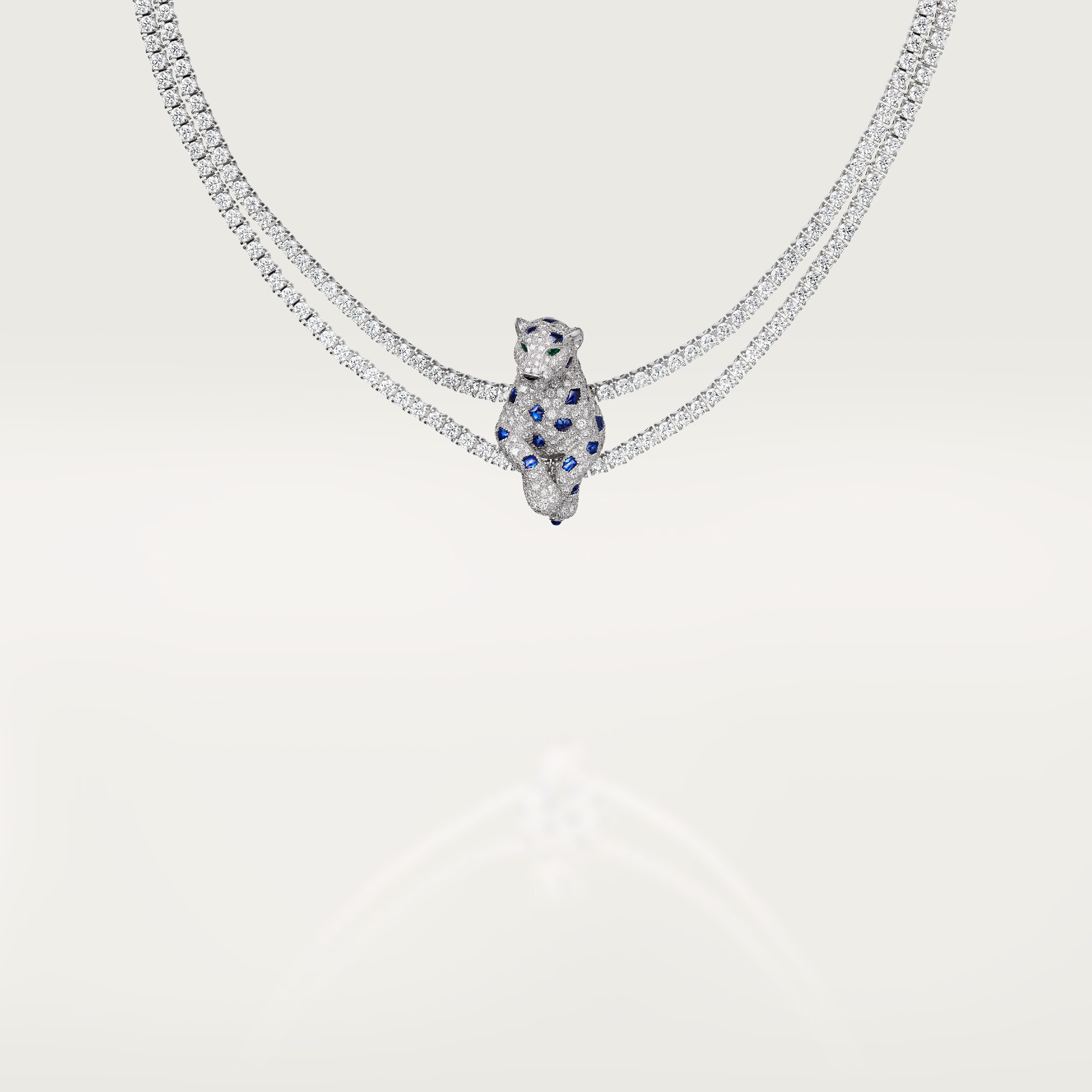 Panth&egrave;re de Cartier necklace, sapphire, multi-wear, paved , image 7
