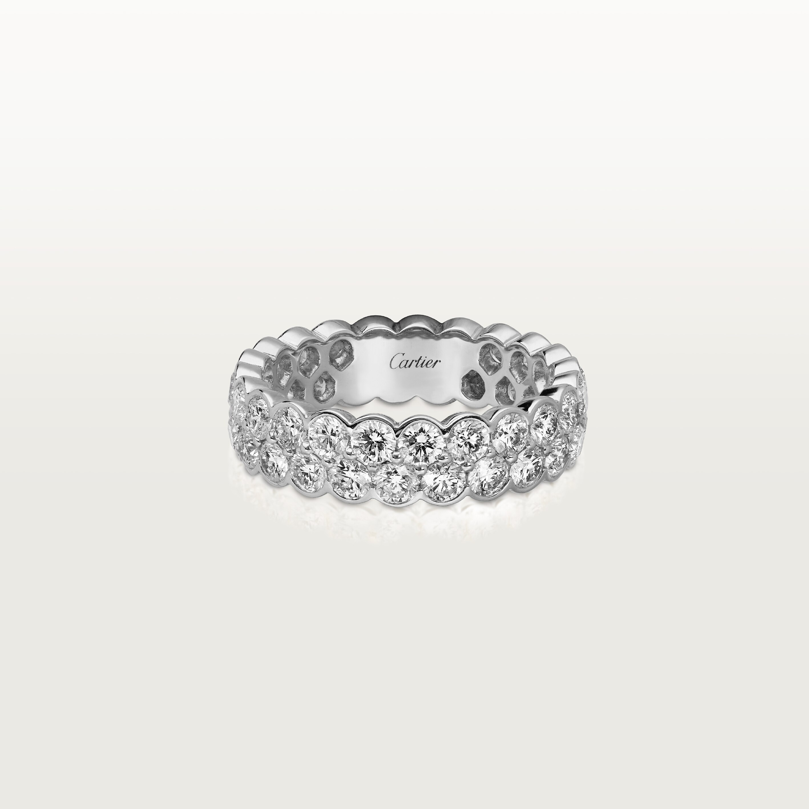 Broderie de Cartier wedding band, double row, diamonds