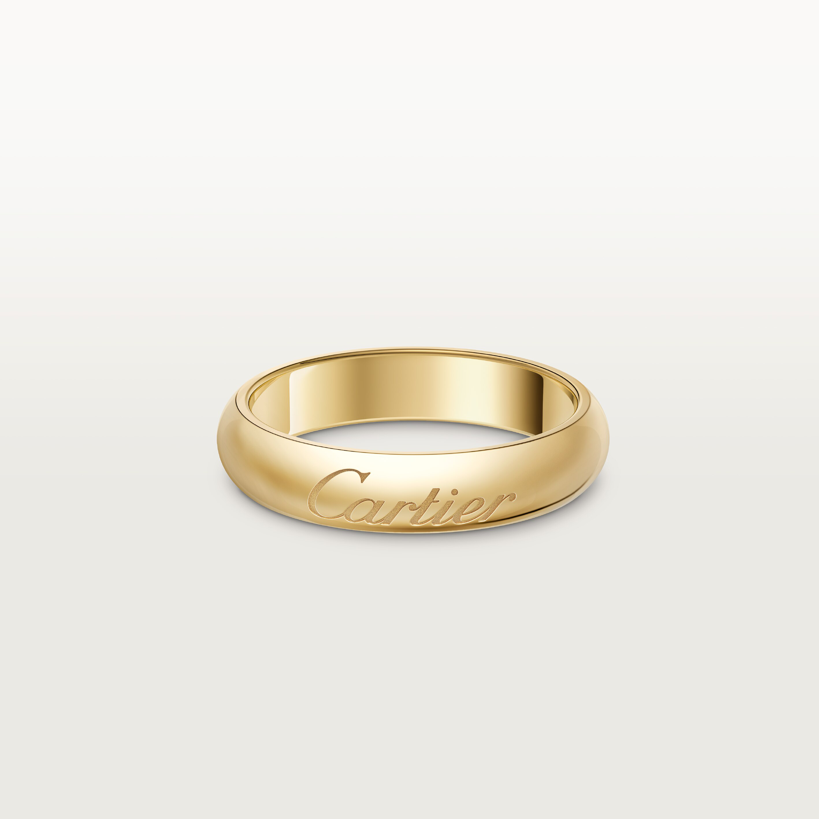 C de Cartier wedding band, 4 mm width