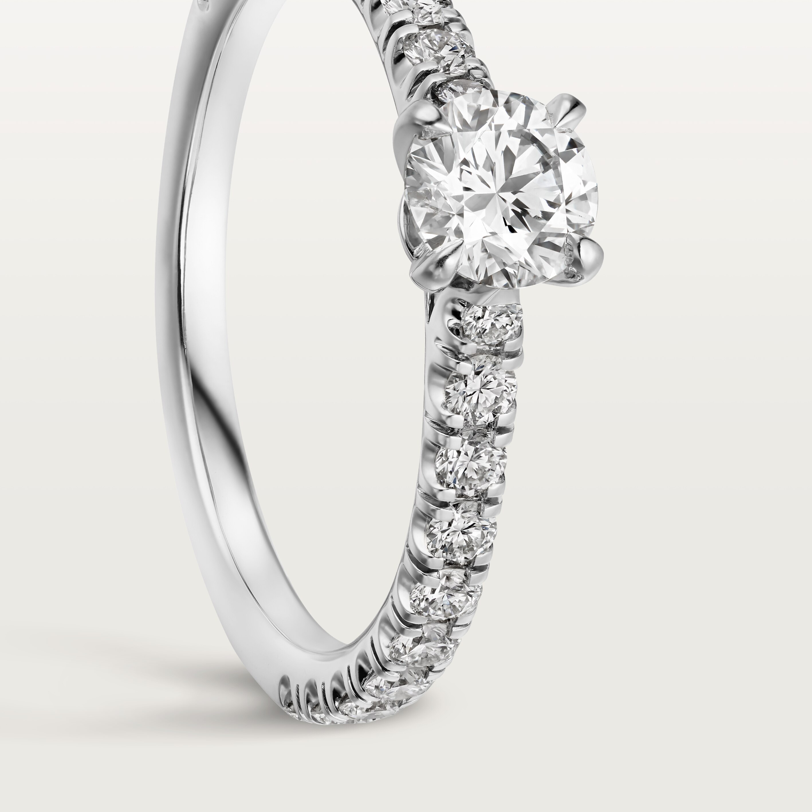 1895 solitaire, brilliant-cut diamond, paved , image 7