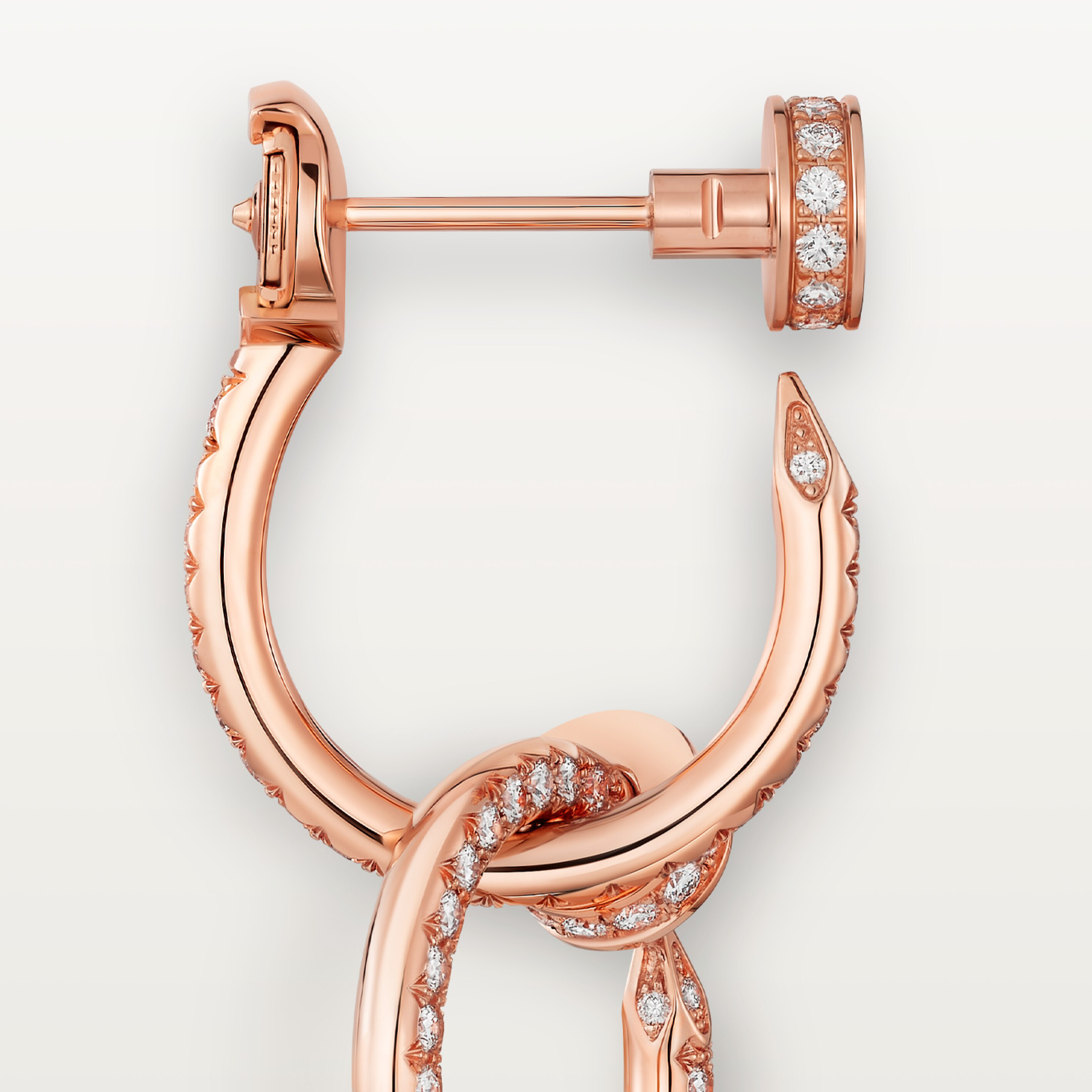 Juste un Clou earrings, double, paved, image 6